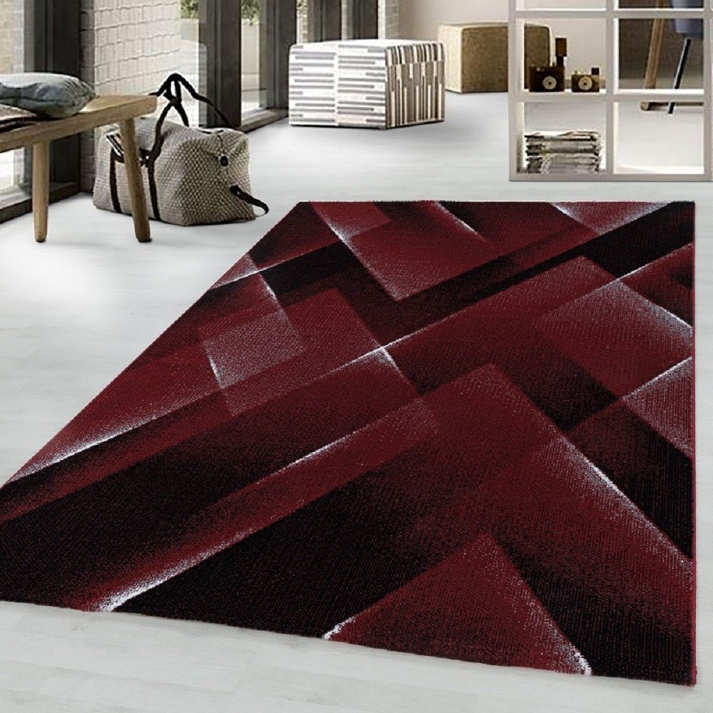 Designteppich Florhöhe 9 mm modern, Giantore, rechteck Rot