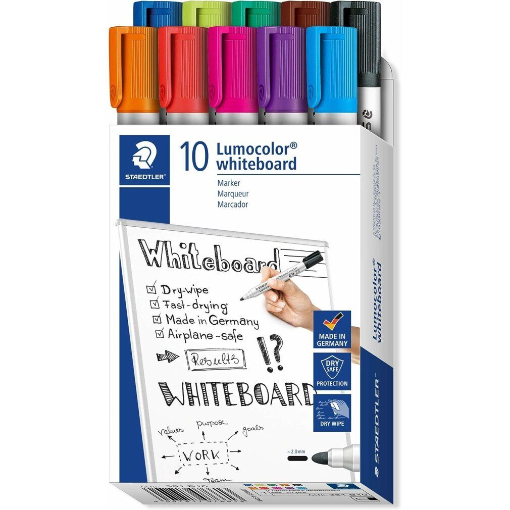 STAEDTLER Whiteboard Маркеры 10 Whiteboard-Marker farbsortiert 2,0 mm