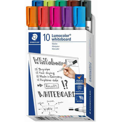 STAEDTLER Whiteboard Marker 10 Whiteboard-Marker farbsortiert 2,0 mm