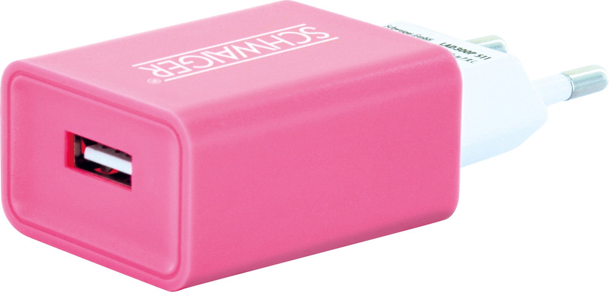 LAD300P pink Sicherheitssystem KFZ-Adapter Eurostecker 511 Schwaiger Multi-Schutz A 2.0 Buchse, integriertes USB zu