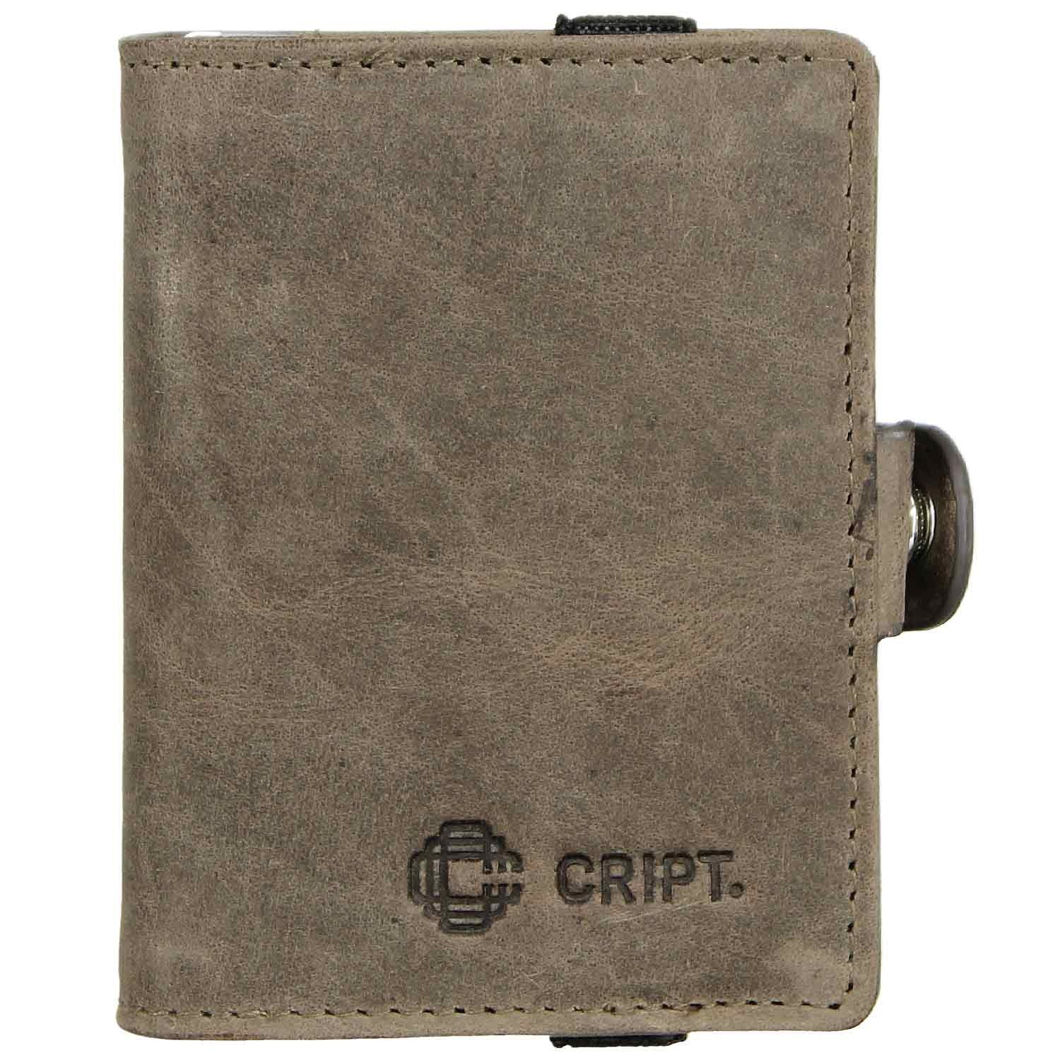CRIPT Geldbörse Cript RFID Kreditkartenetui 3.55 STEEL grey