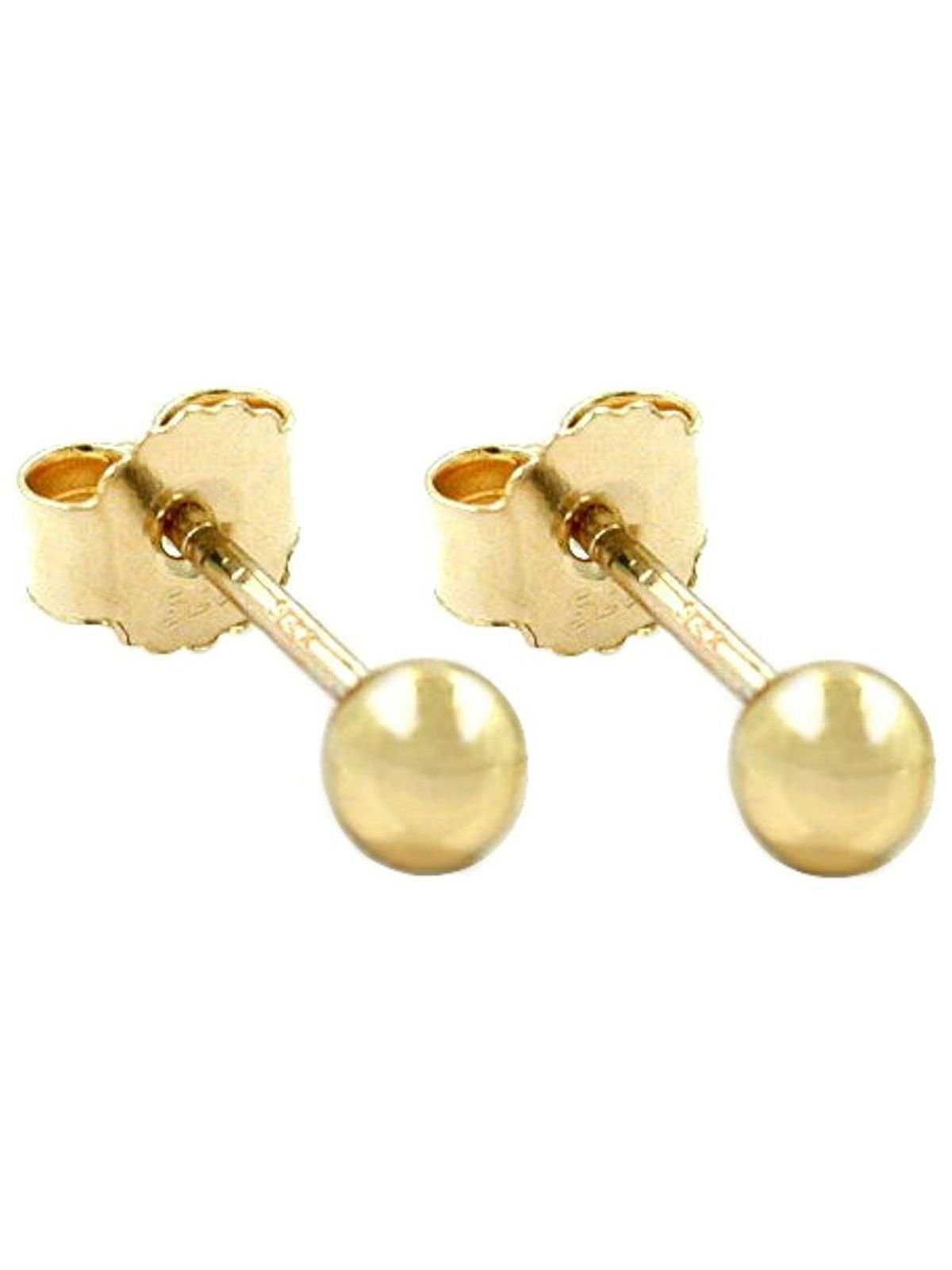 Gallay Paar Ohrstecker Ohrstecker Ohrring 3mm Kugel hohl 9Kt GOLD (1-tlg)