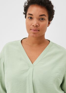 TRIANGLE Langarmbluse Bluse in Crinkle-Optik