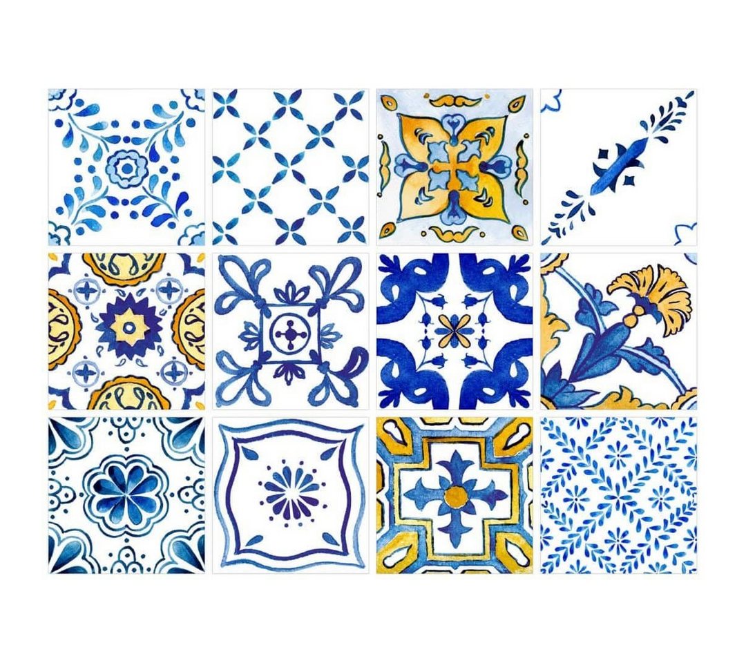 Thumbnail - K&L Wall Art Fliesenaufkleber selbstklebend Wandschutz Sticker mediterrane Kachel Landhaus