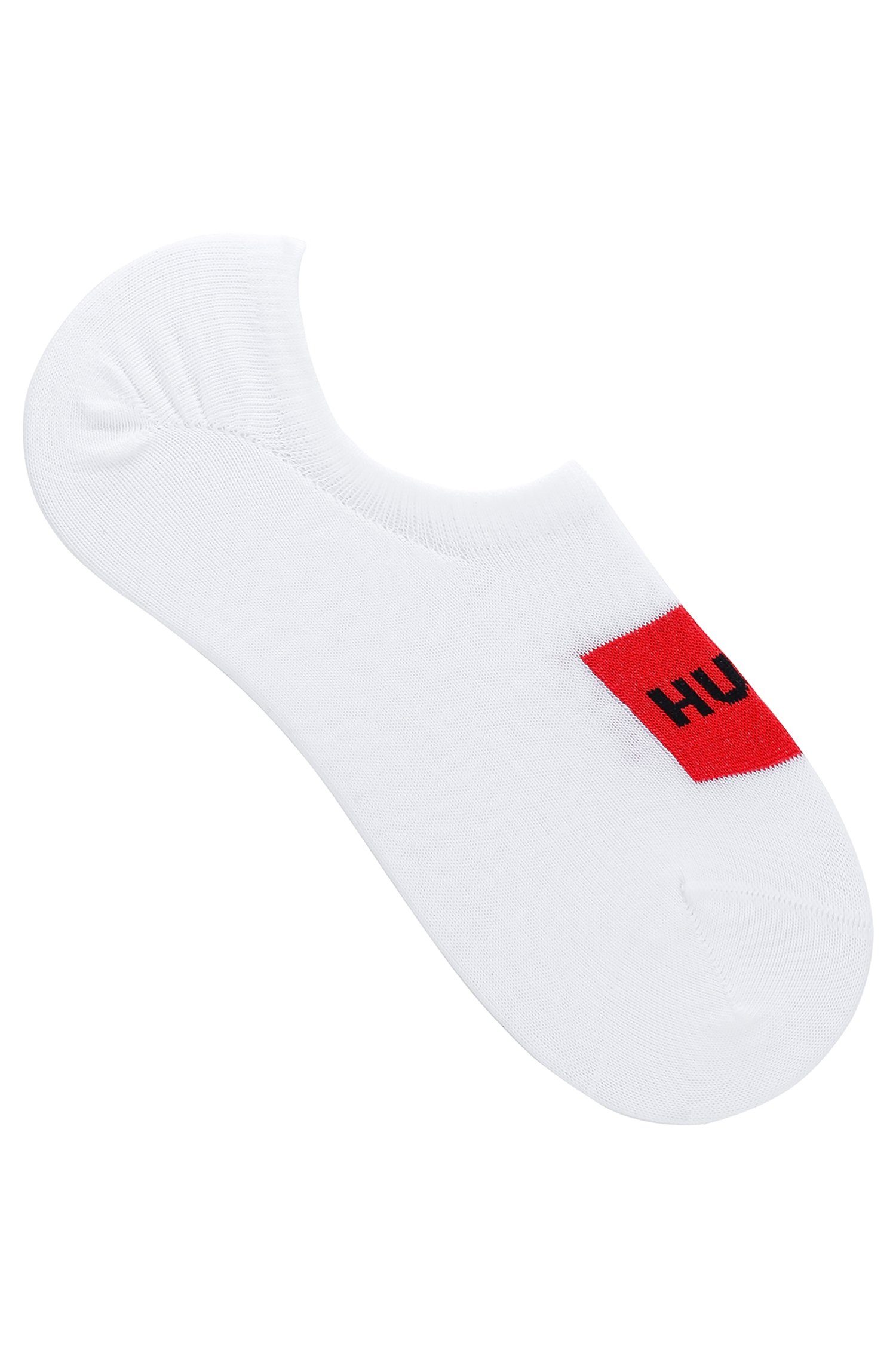 CC mit White_100 HUGO 2er) CUT LABEL Hugo Sneakersocken 2P LOW (Packung, Logo-Badge