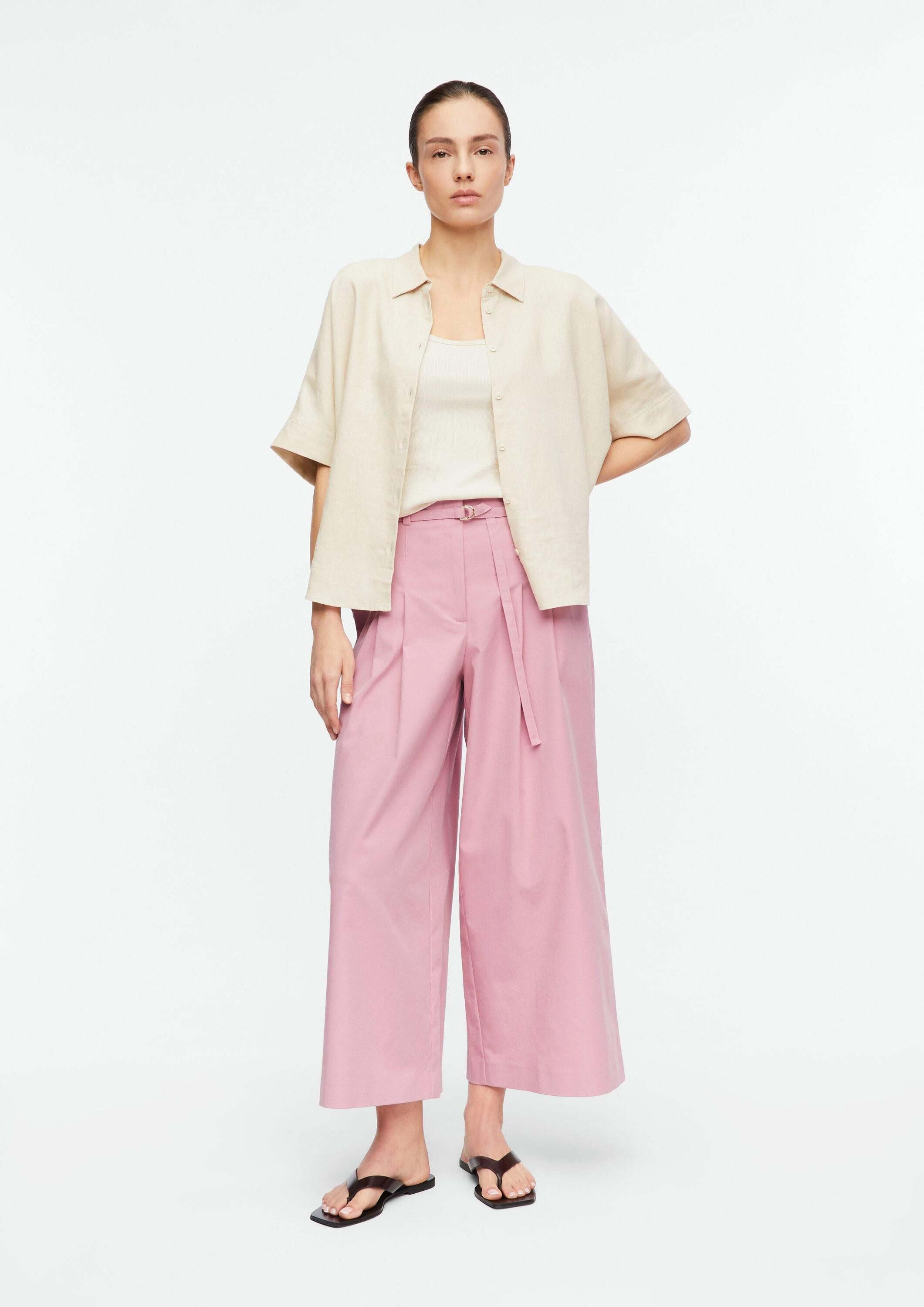 comma 7/8-Hose Hose Wide-Leg-Hose mit Bundfalten in Ankle-Länge