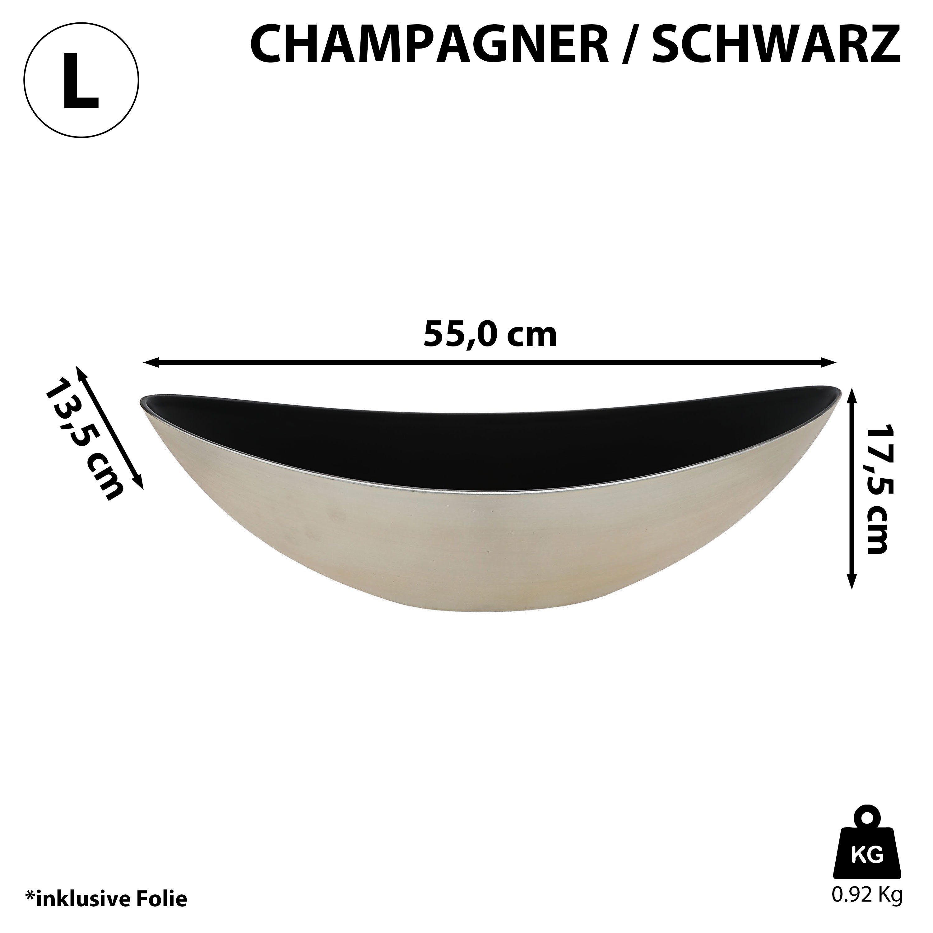 CEPEWA Dekoschale Dekoschale oval champagner schwarz günstig online kaufen
