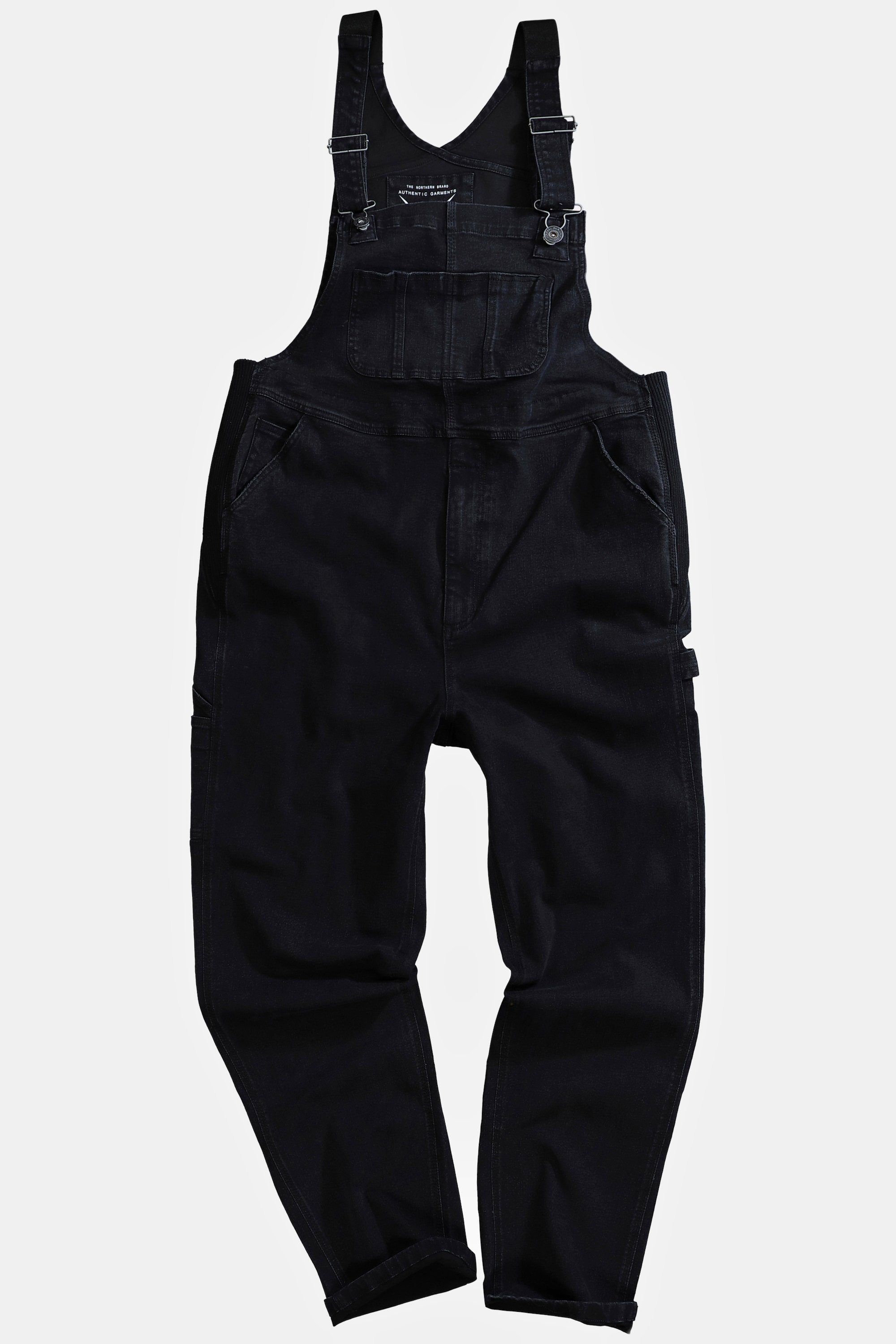 Cargohose Latzhose schwarz Relaxed Workwear Jeans Fit viele Taschen JP1880