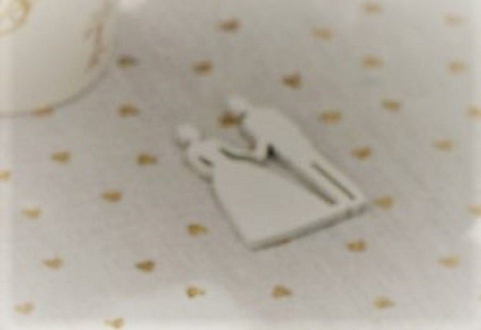 Gehlmann Streudeko Neu Holzstreu, Brautpaar, weiß, (12-tlg), Hochzeitsdekoration