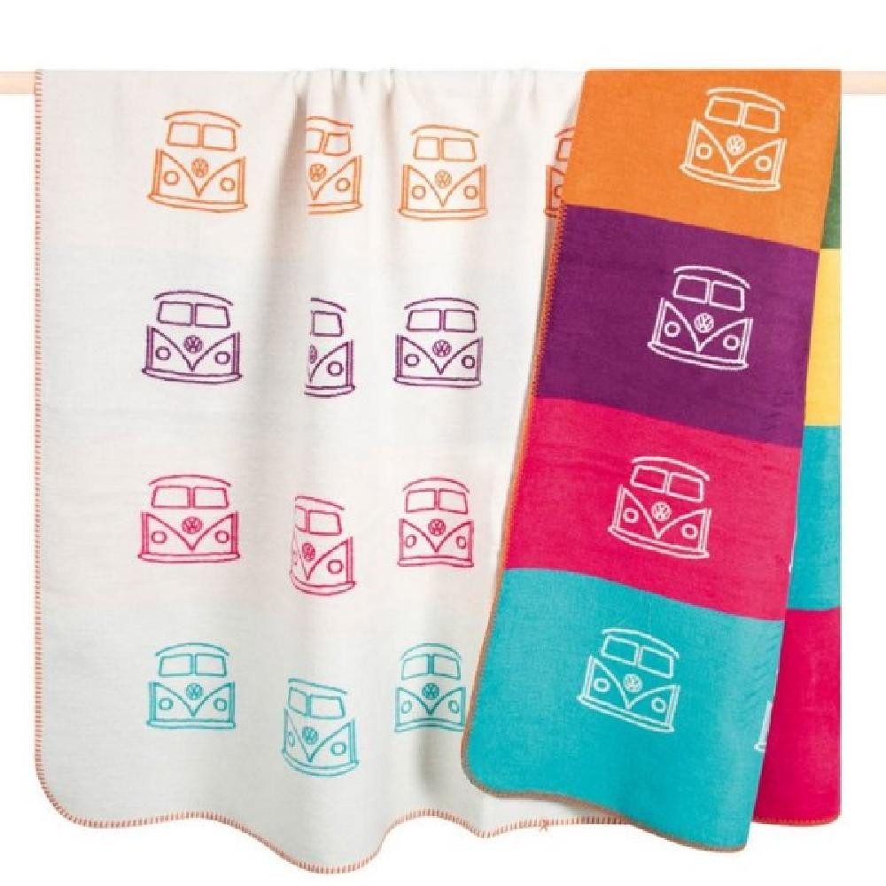 Wohndecke Decke Culture Bulli Bussis Multicolor günstig online kaufen