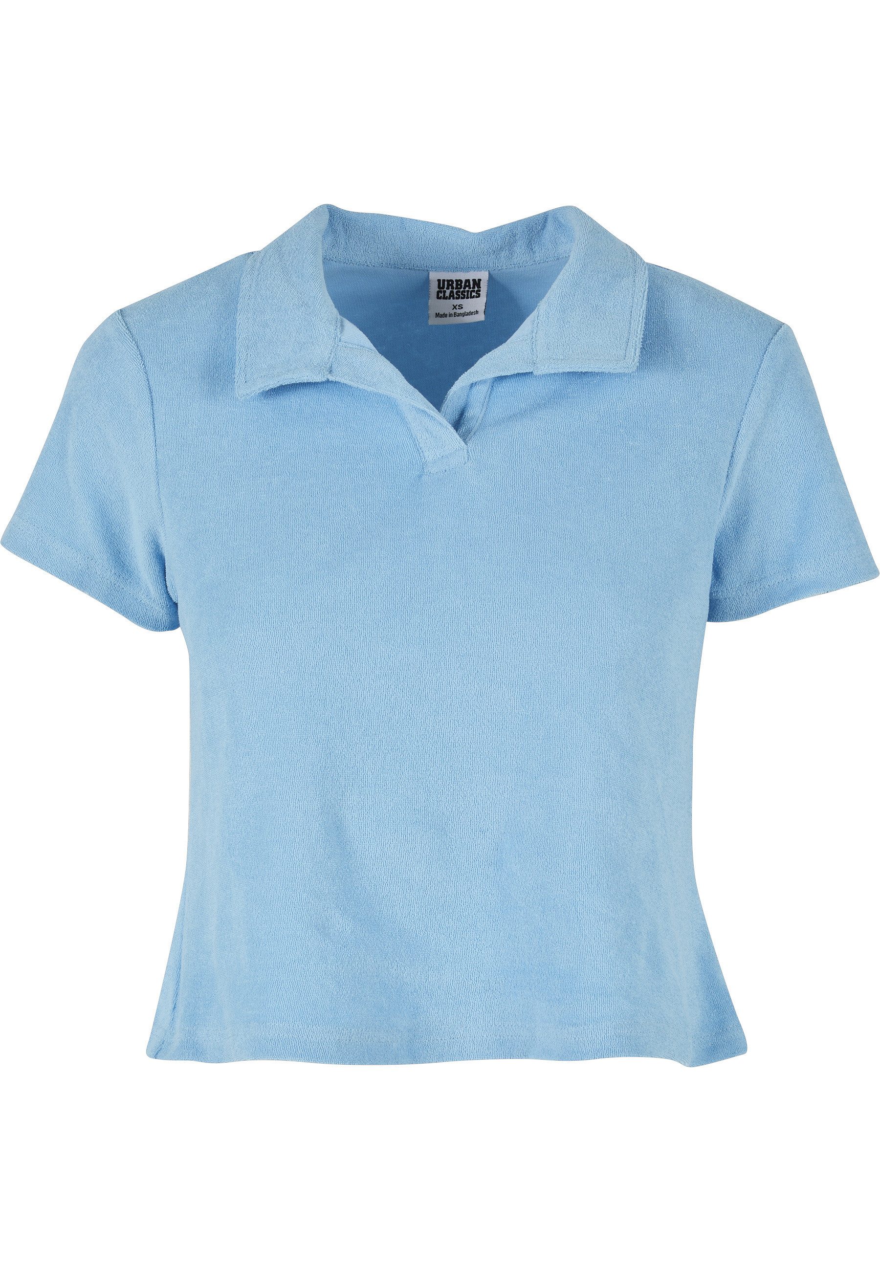 URBAN CLASSICS Kurzarmshirt Urban Classics Damen Ladies Towel Polo Tee (1-tlg)