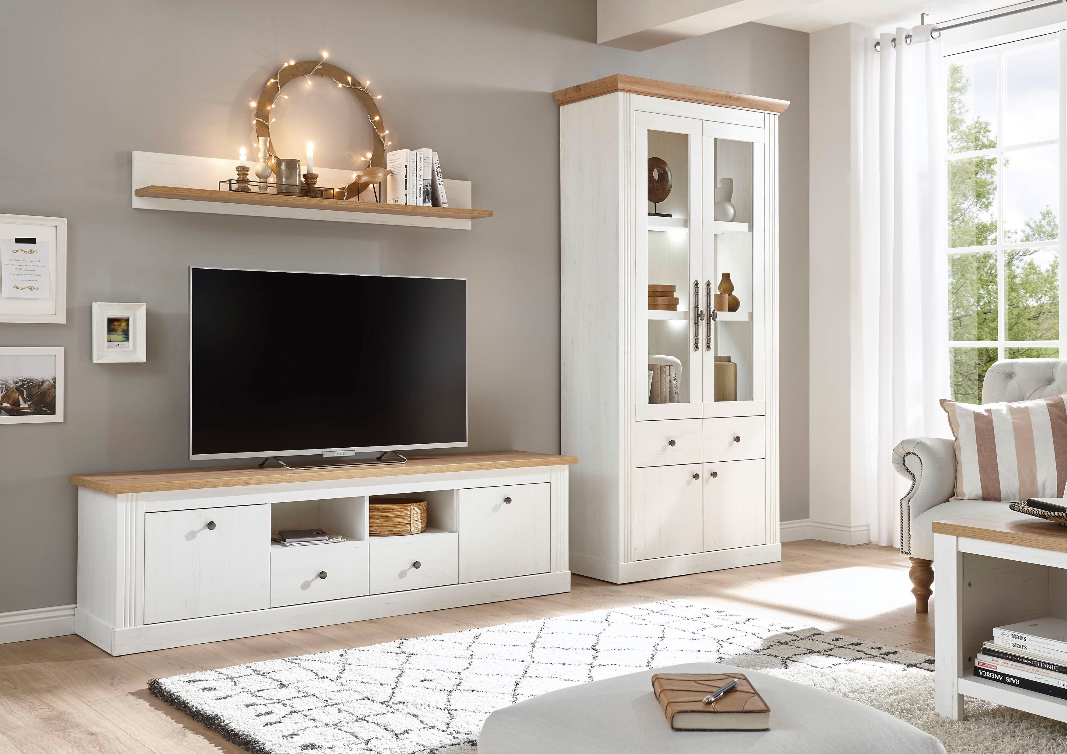 Home affaire Wohnwand Westminster TOPSELLER!, (Set, 3-St., Vitrine, Lowboar günstig online kaufen