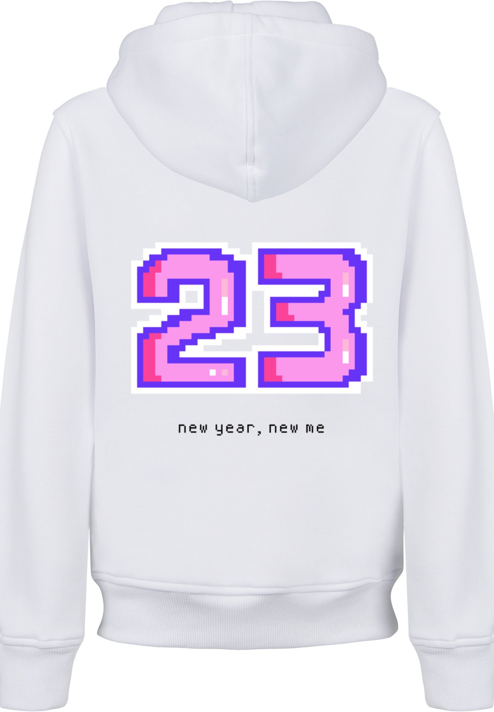 Print F4NT4STIC Only Kapuzenpullover weiß SIlvester Happy People Party