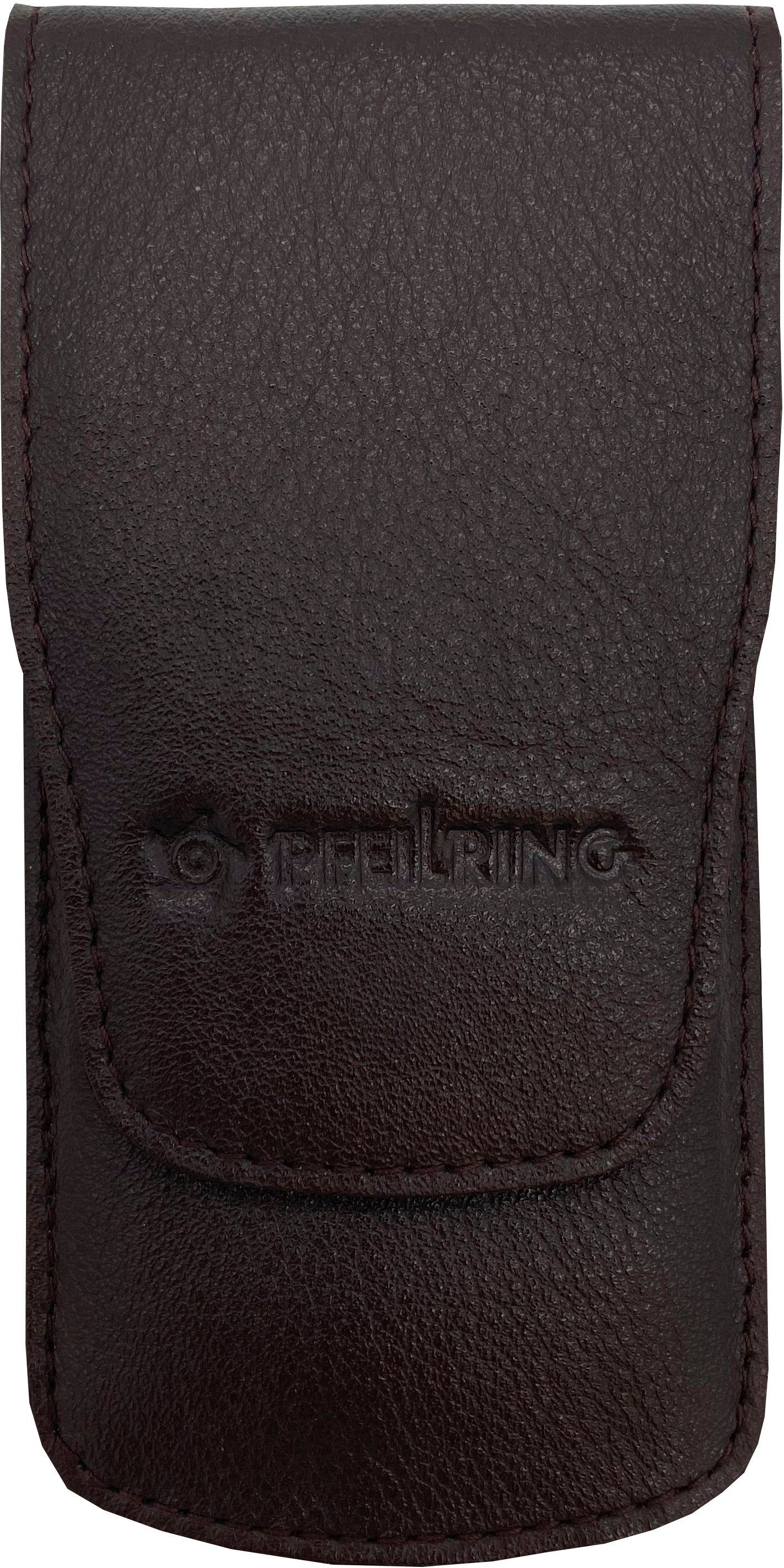 4 PFEILRING tlg., braun Nappaleder Maniküre-Etui,