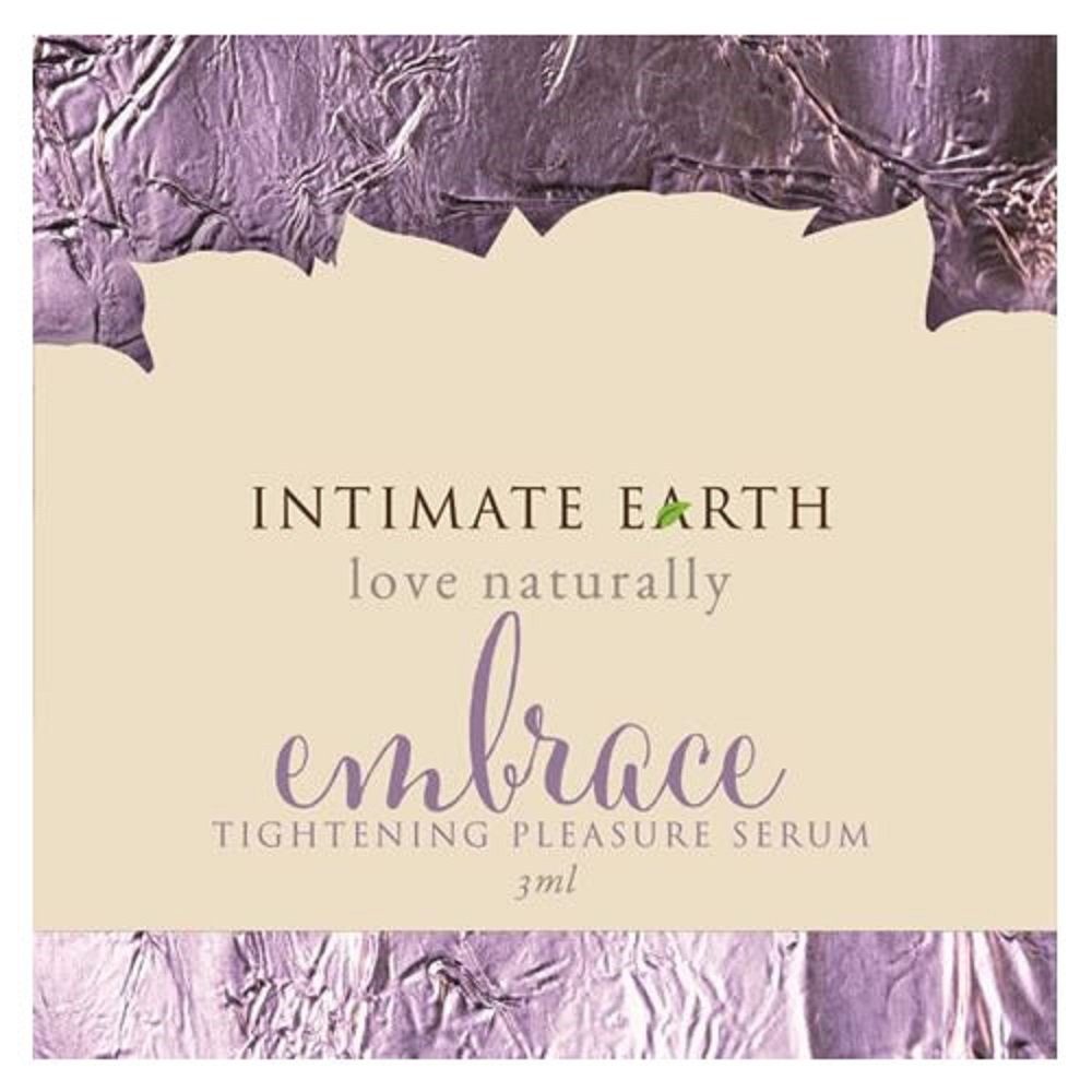 Intimate Earth Stimulationsgel Embrace (mit Verengungs-Effekt), Sachet mit 3ml, veganes und biologisches Verengungsgel - für die Vagina