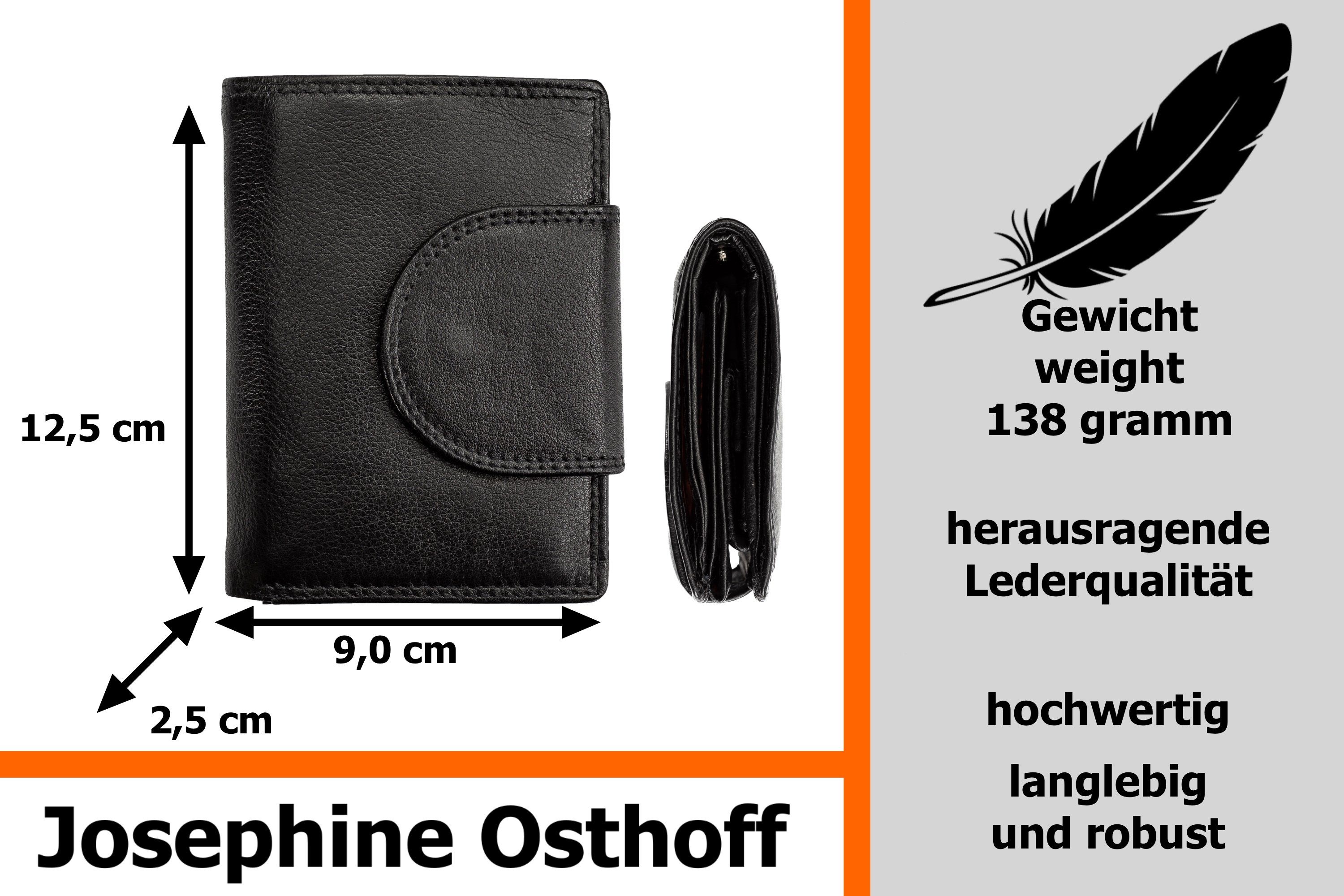 Josephine Osthoff Brieftasche Wiener Minibrieftasche Geldbörse schwarz