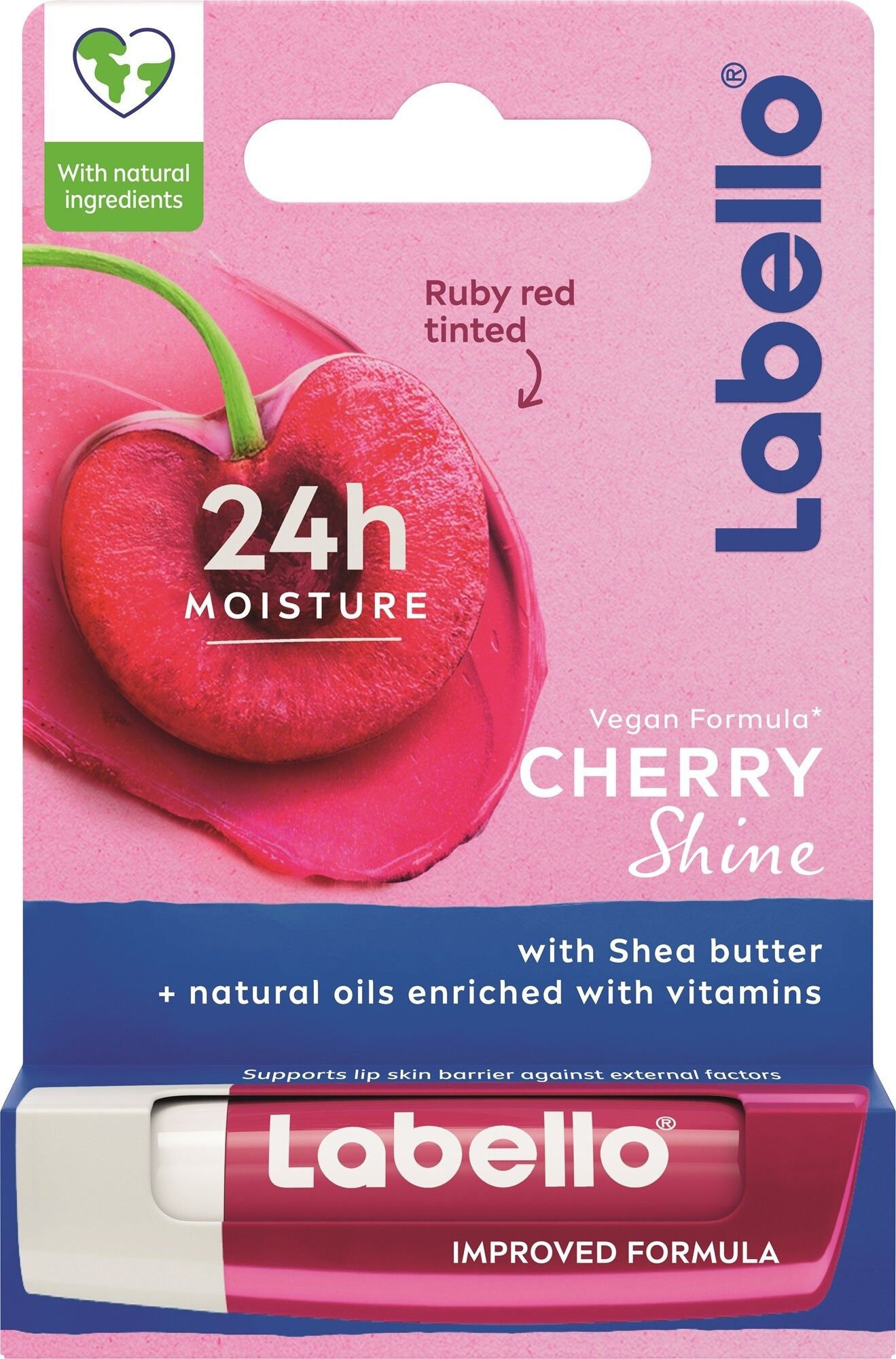 Labello Lippenpflegemittel Labello Cherry Shine 24h Feuchtigkeits-Lippenbalsam