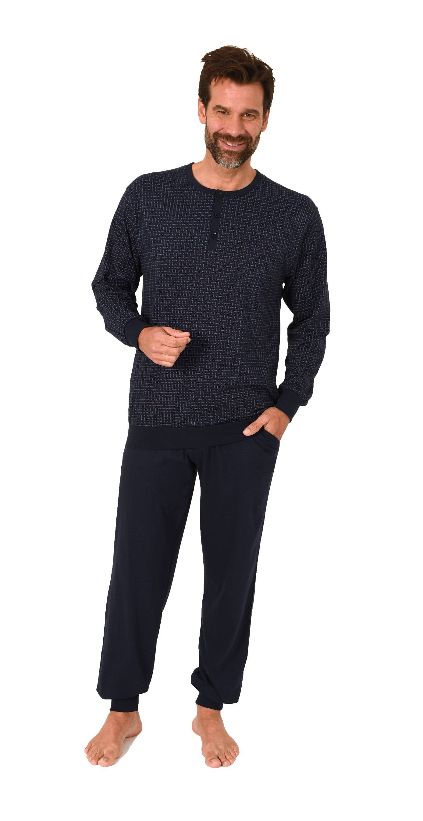 Normann Pyjama Normann Herren Schlafanzug langarm mit Bündchen – auch in Üb günstig online kaufen