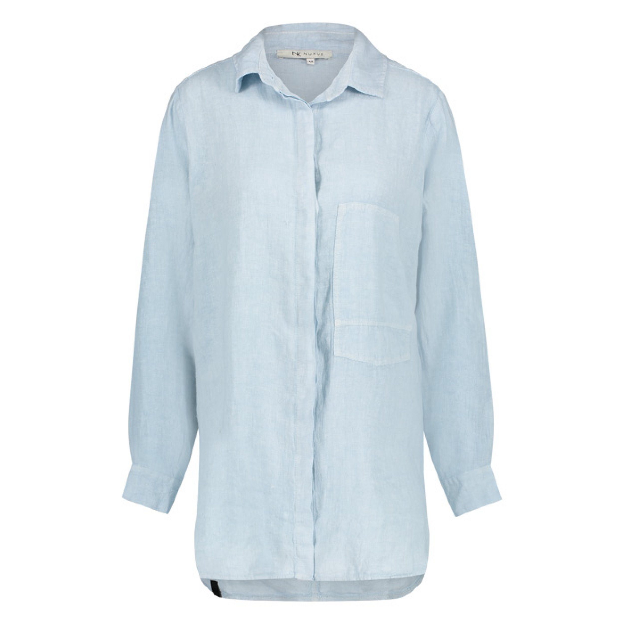Nukus Hemdbluse »Nukus Damen Hemd Bluse Lieke Oversize Leinen Hemdbluse  Weiß White Blue Hellblau Babyblau« (1-tlg) online kaufen | OTTO
