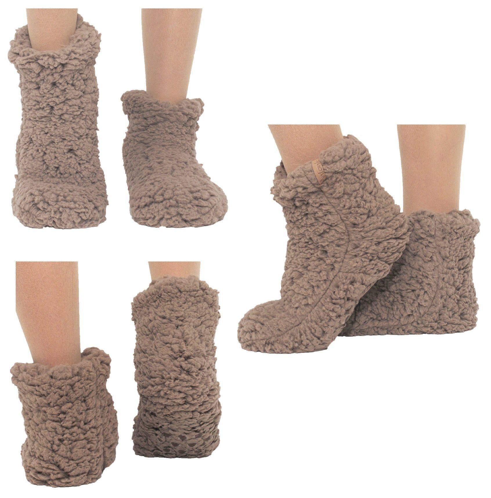 Antonio Kuschelsocken Kinder Hüttensocken Hüttenschuhe Hausschuhe Mähmäh ABS Teddy Farbe:
