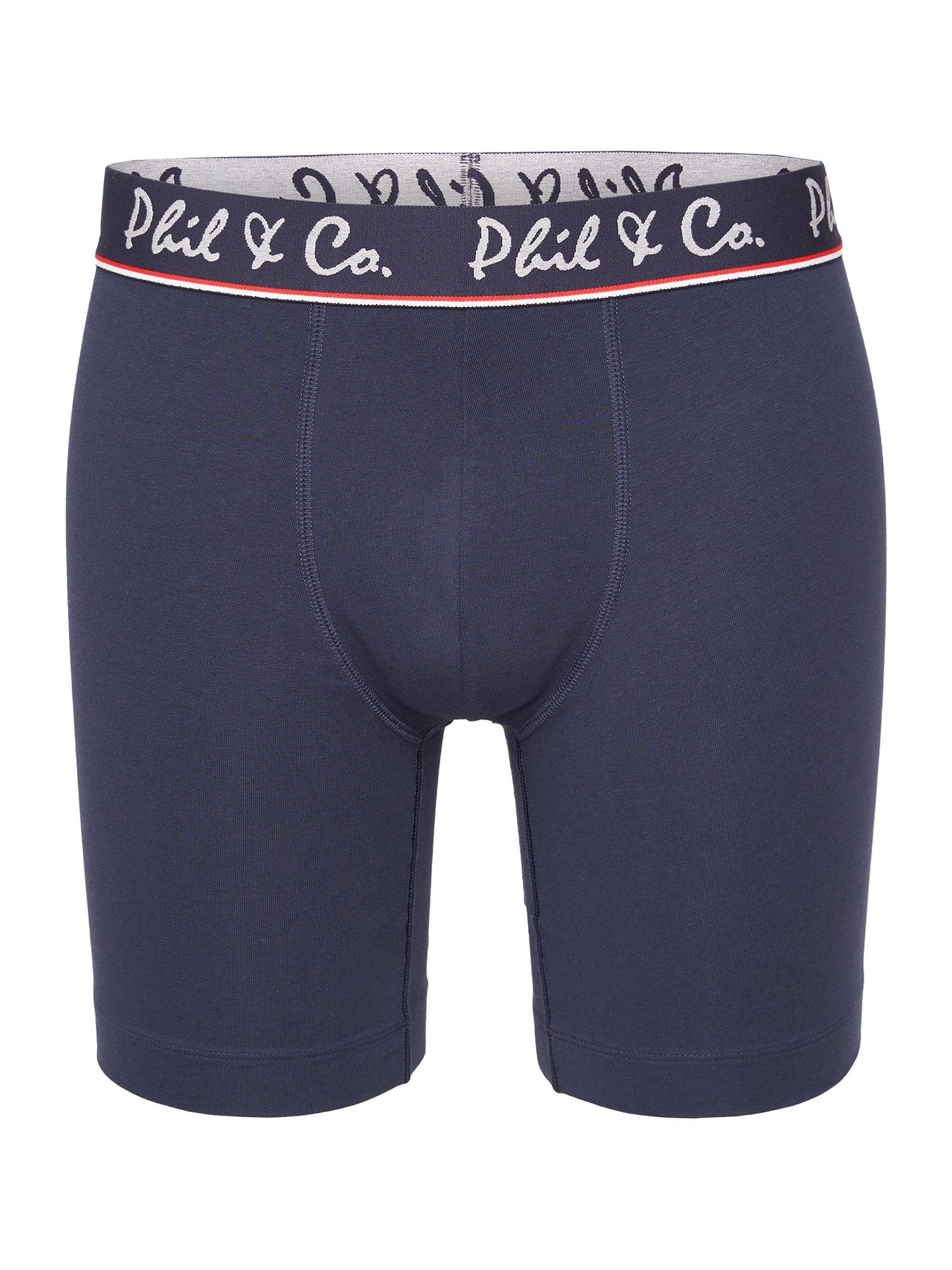 Phil & Co. Langer Boxer Long Boxer Briefs - langes Bein - Jersey - ohne störendes Etikett (9-St) Retroshorts Boxershorts Multipack Mehrpack Baumwolle Herren 9-P – Bild 4 von 4