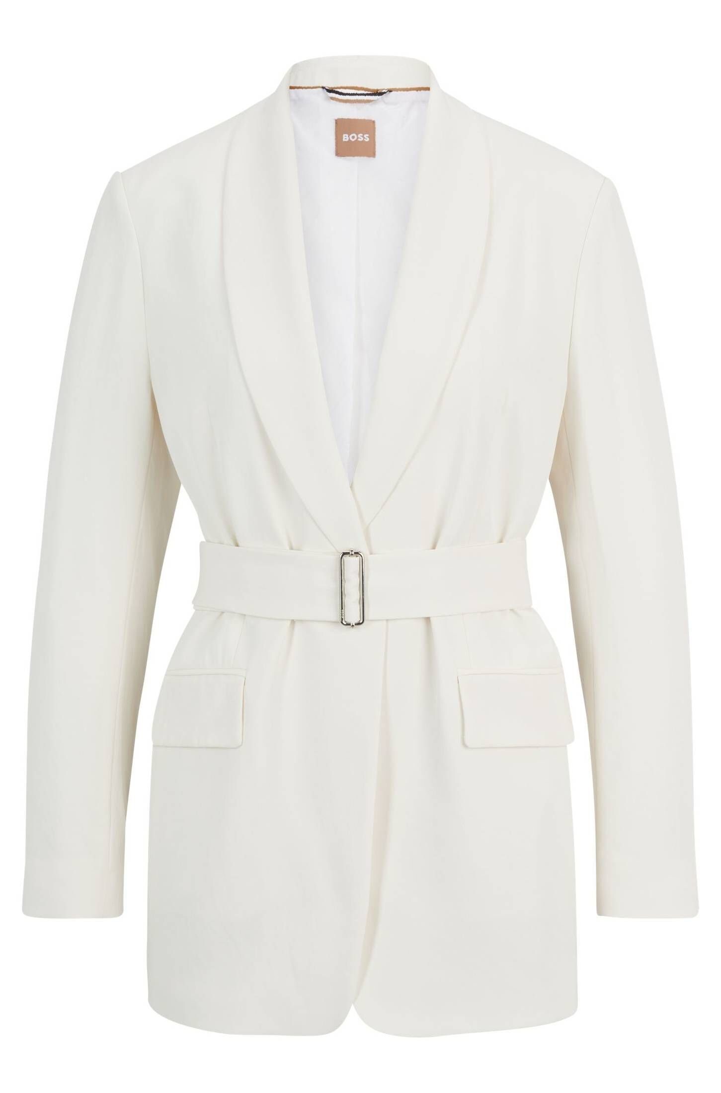 (10) HUGO JIKELA Blazer BOSS Damen (1-tlg) weiss Blusenblazer