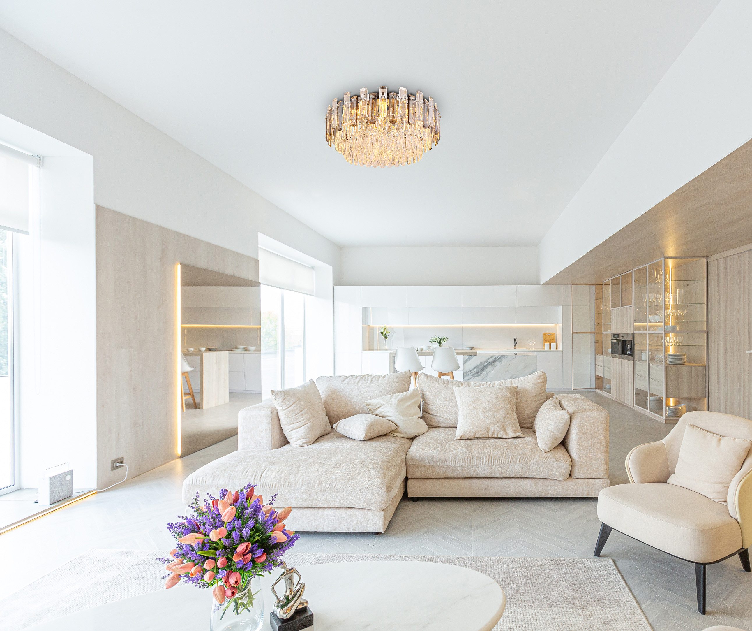 GLOBO LIGHTING Deckenleuchte ORGINA, ohne Leuchtmittel, Deckenlampe Wohnzimmer-Leuchte Schlafzimmer-Leuchte Flur Küche