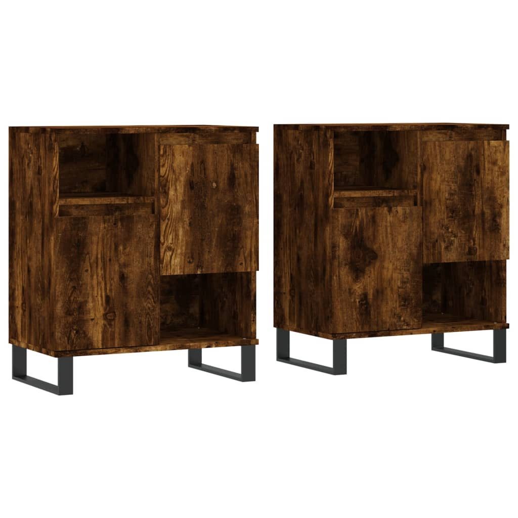vidaXL Sideboard Sideboards 2 Stk. Räuchereiche günstig online kaufen