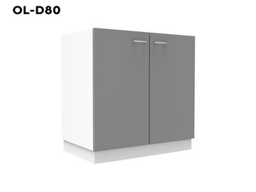 OMILI Unterschrank OLVIT - OL-D80 (Küchenschrank, Einzelschränke, 1-St., Breite 80 cm) Front 18mm, SOFTCLOSE, Einfache Selbstmontage