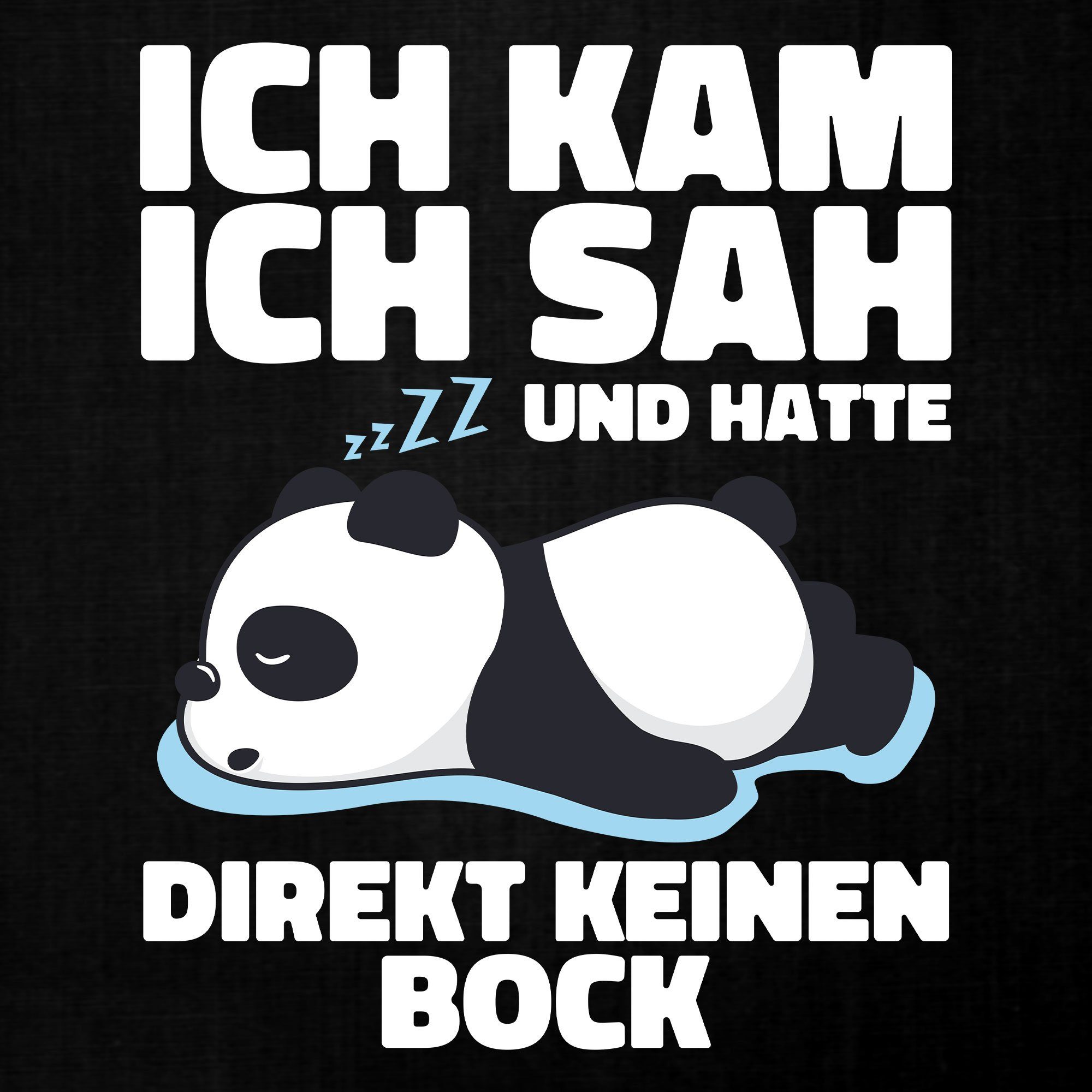 Quattro Formatee Keinen Tank-Top Spruch (1-St) Achselhemd Panda Herren Lustiger - Bock Statement