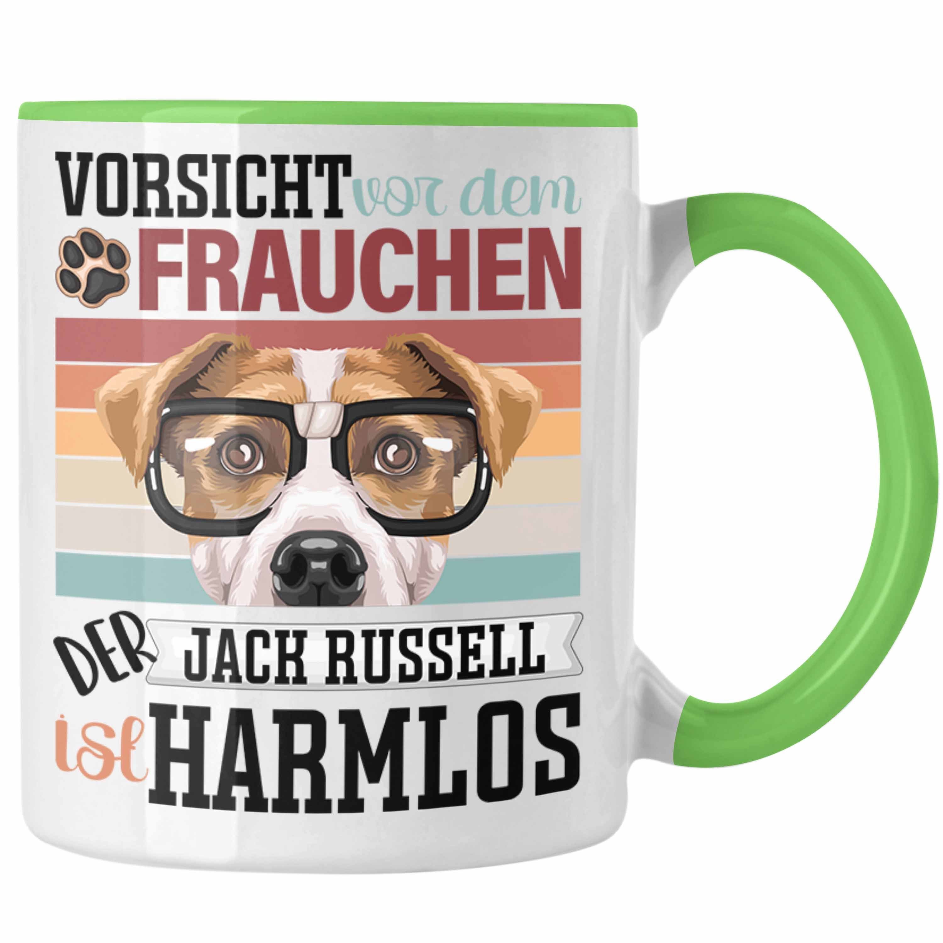Trendation Tasse Jack Russell Besitzerin Frauchen Tasse Geschenk Lustiger Spruch Gesche Grün