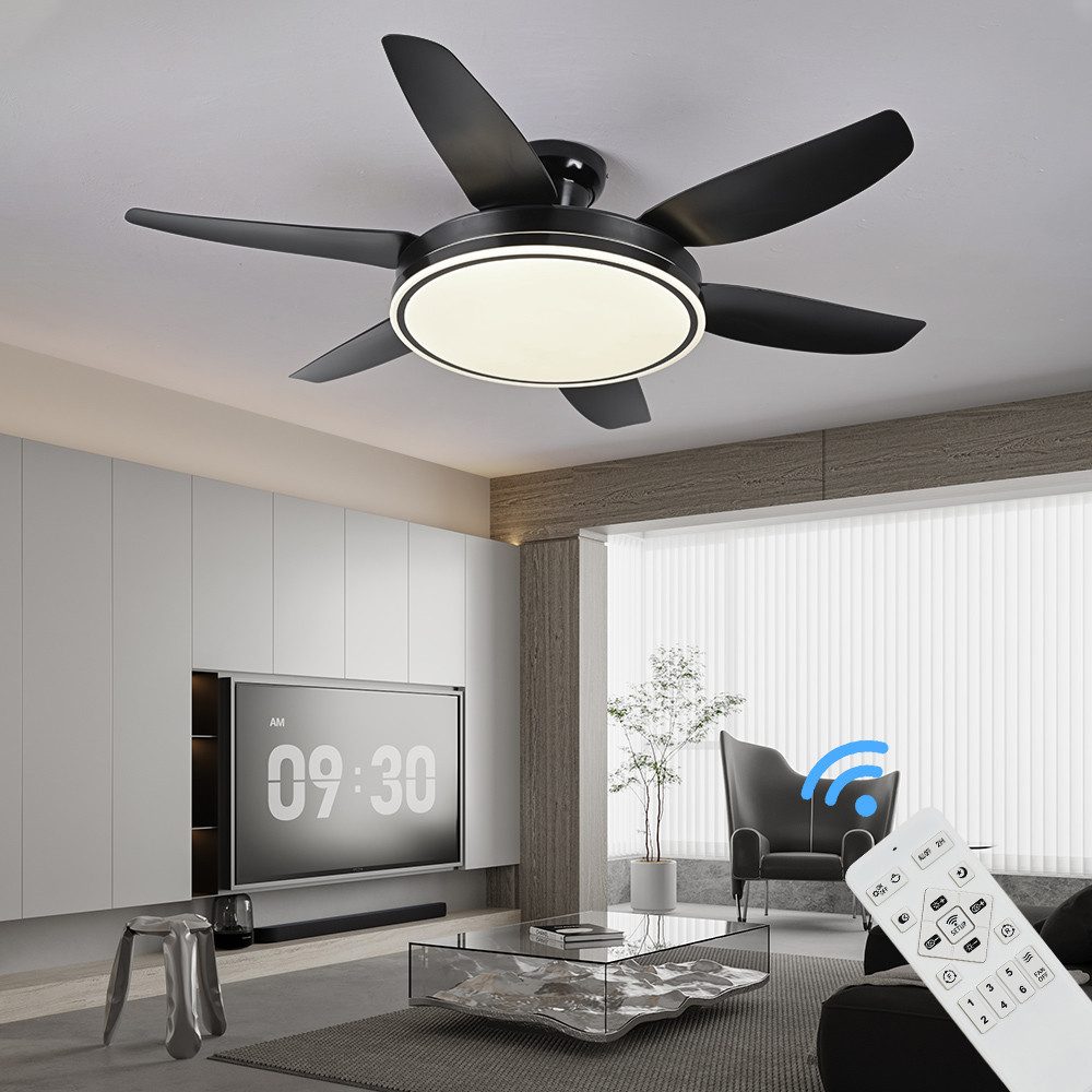 Eurotondisplay Deckenventilator Deckenventilator LED Beleuchtung 6 günstig online kaufen