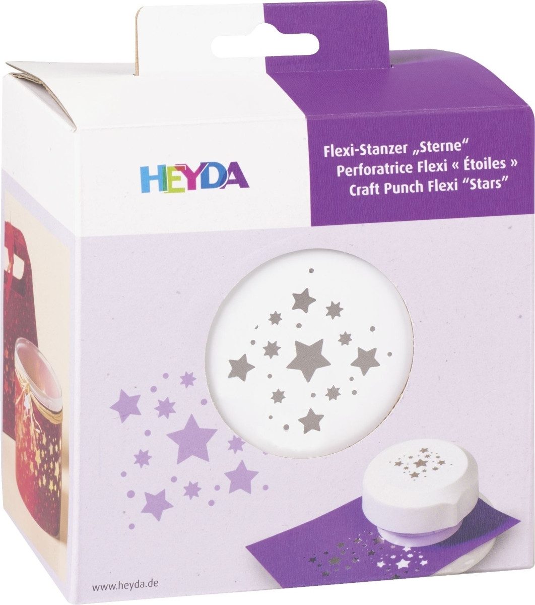 Heyda Motivstanzer Flexistanzer-Motivstanzer für Karton bis 220g/qm Sterne 4,3cm