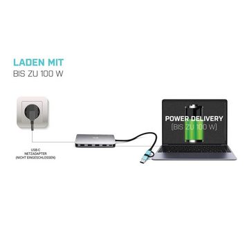 I-TEC Laptop-Dockingstation USB 3.0 USB-C/Thunderbolt 3x Display Metall-Nano-Dock mit LAN, + Power Delivery 100 W