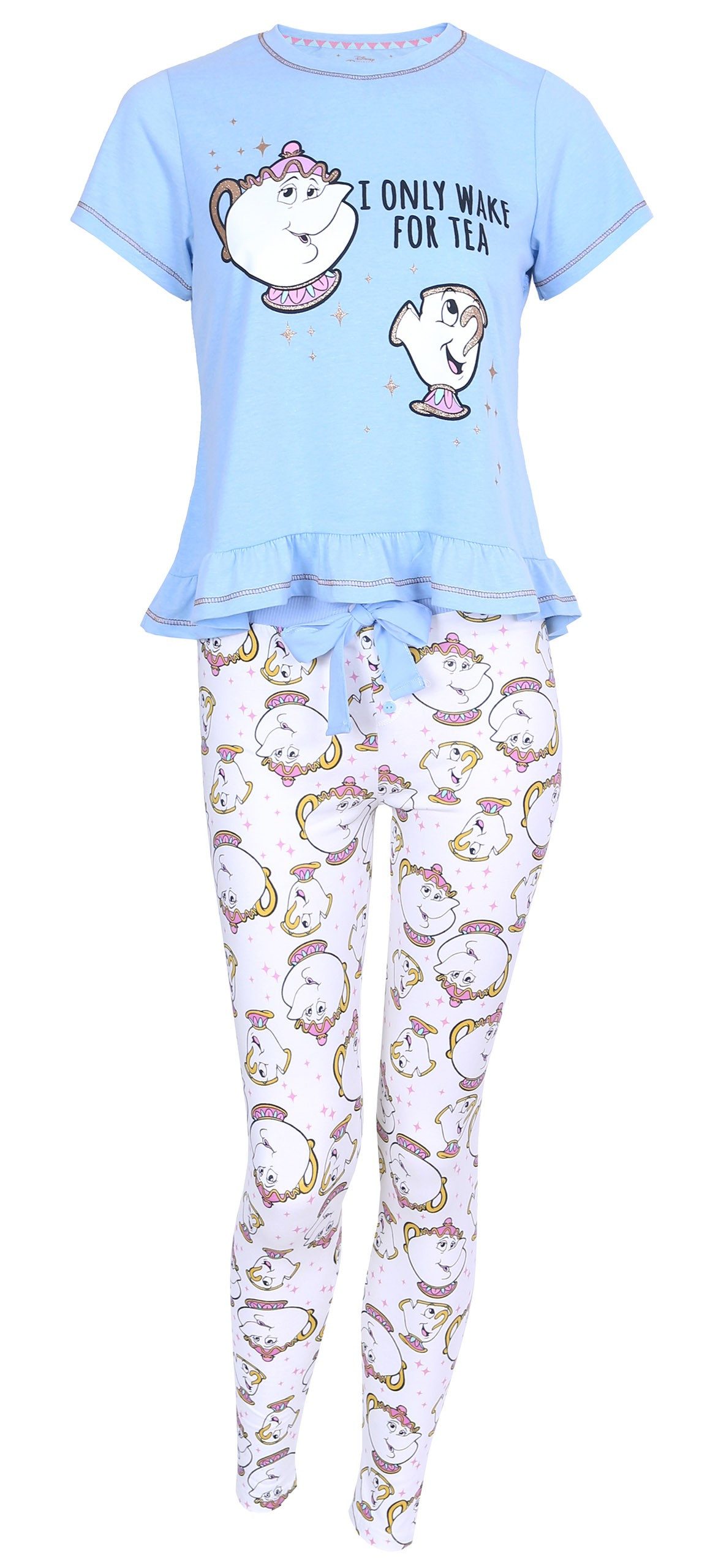 Disney Pyjama Disney Prinzessinnen Die Schöne und das Biest Bedrucktes Pyjama L