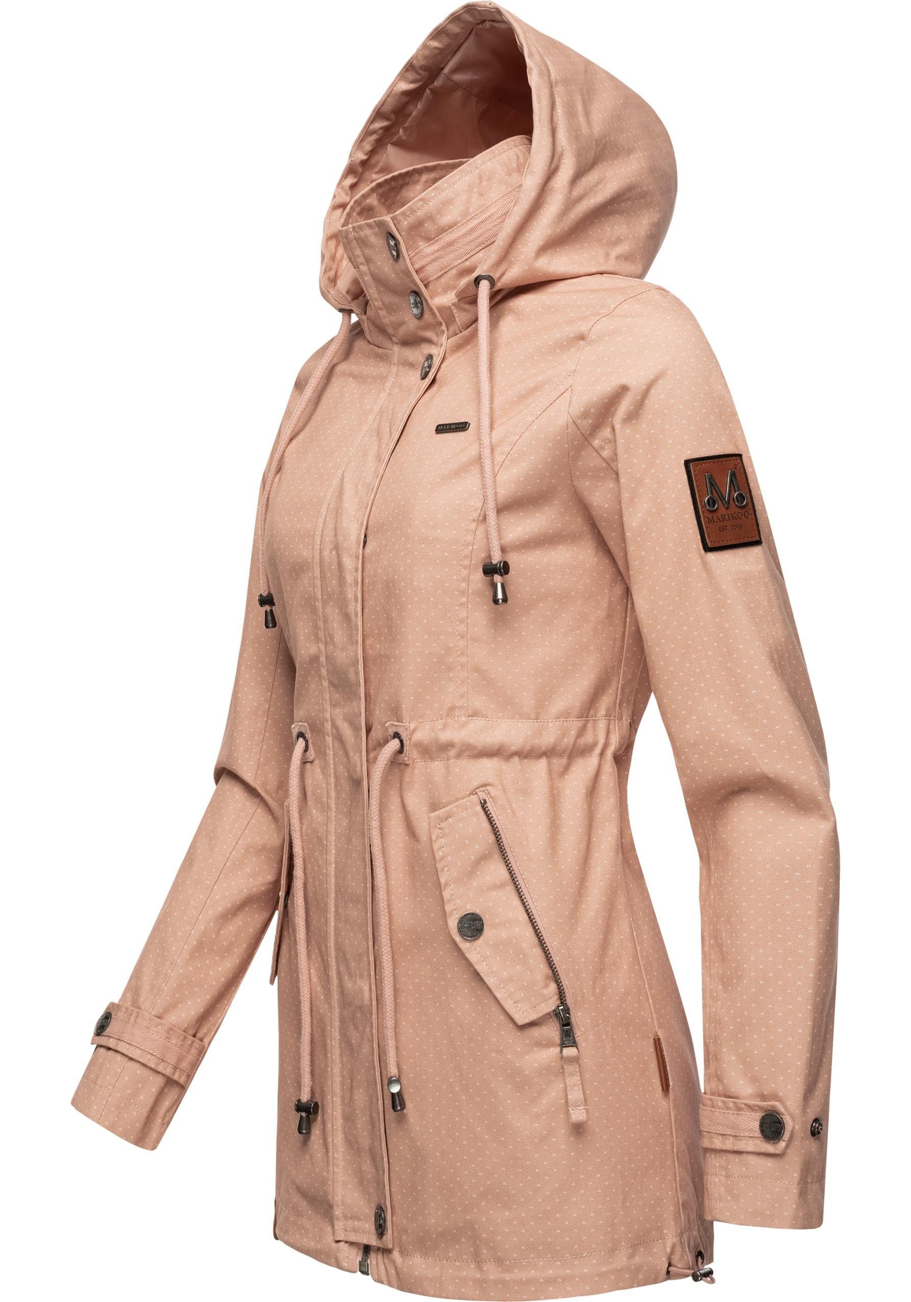 Marikoo Outdoorjacke Nyokoo modische Baumwoll Übergangsjacke mit großer Kap günstig online kaufen