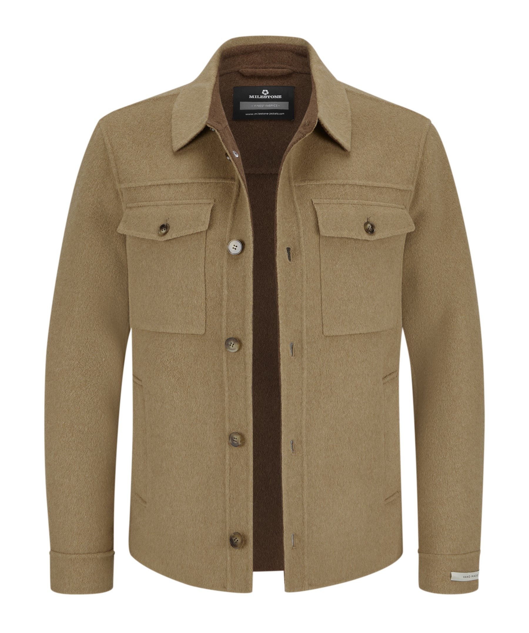 MILESTONE Wolljacke MSBorgo mit aufgesetzten Brusttaschen und Knopfleiste