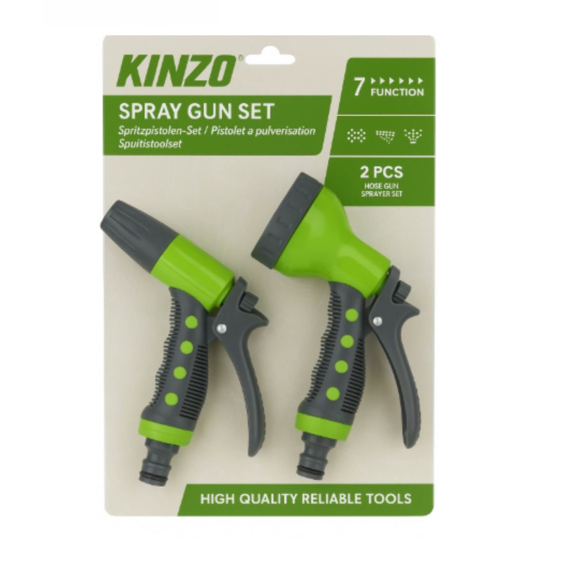 Kinzo Farbsprühpistole Kinzo Spritzpistole Set 2-teilig