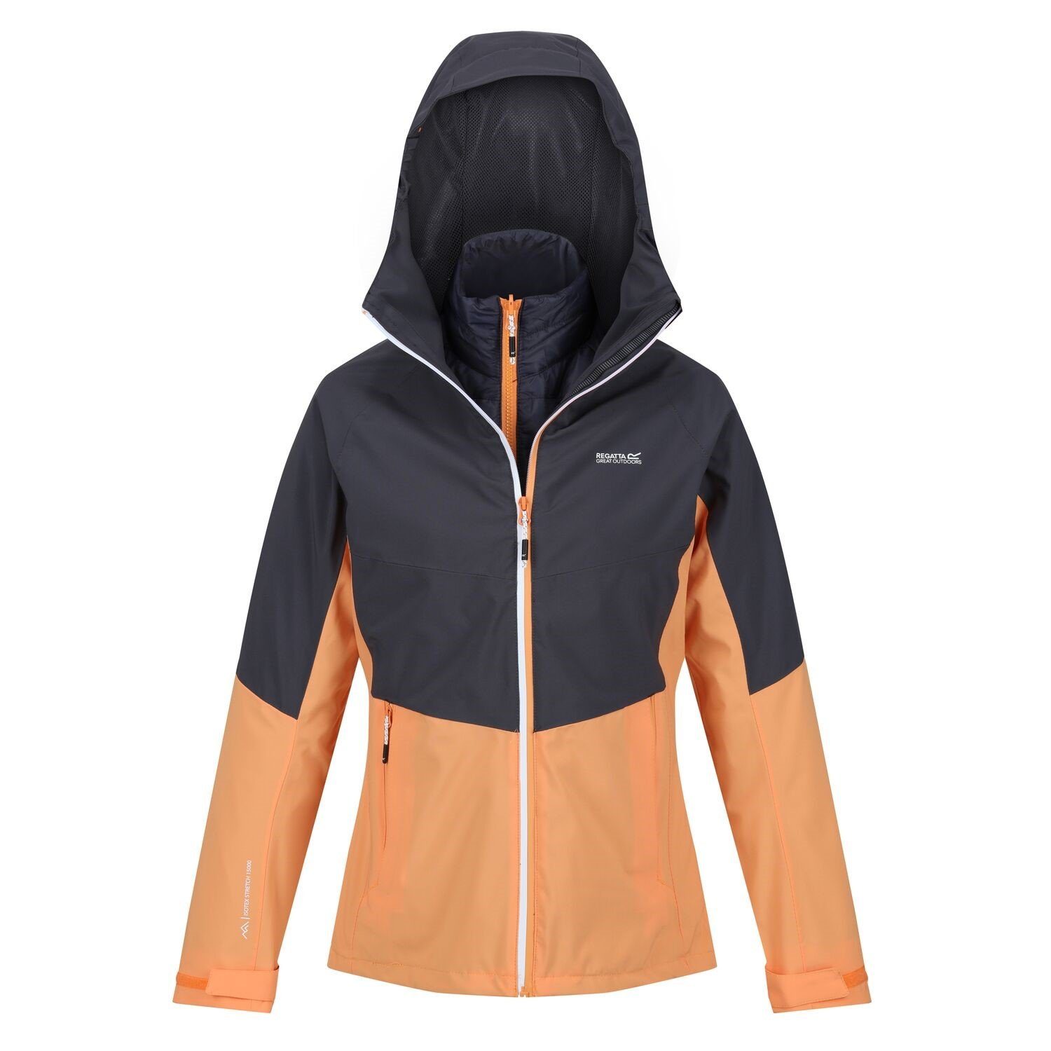 Damen und Doppeljacke Regatta 1 Wentwood in VIII, Wind Grau Wasserdicht Outdoorjacke 3