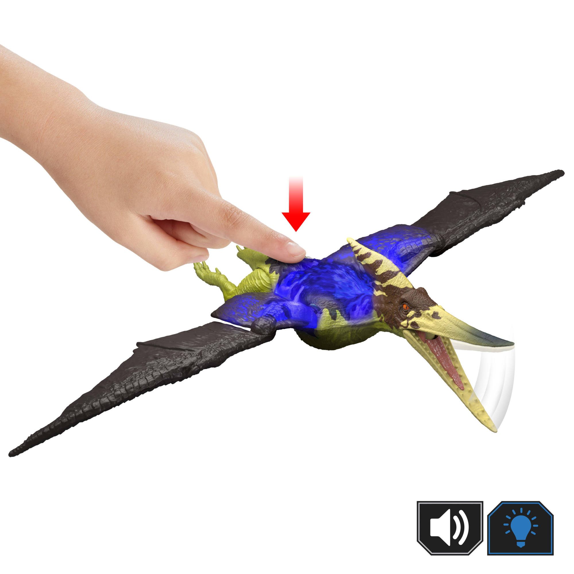 Mattel® Actionfigur Jurassic World, Wild Roar - Pteranodon