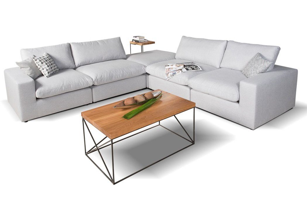 JVmoebel Ecksofa Ecksofa Sofa Wohnlandschaft Couch Polster Stoff Design, Made in Europe