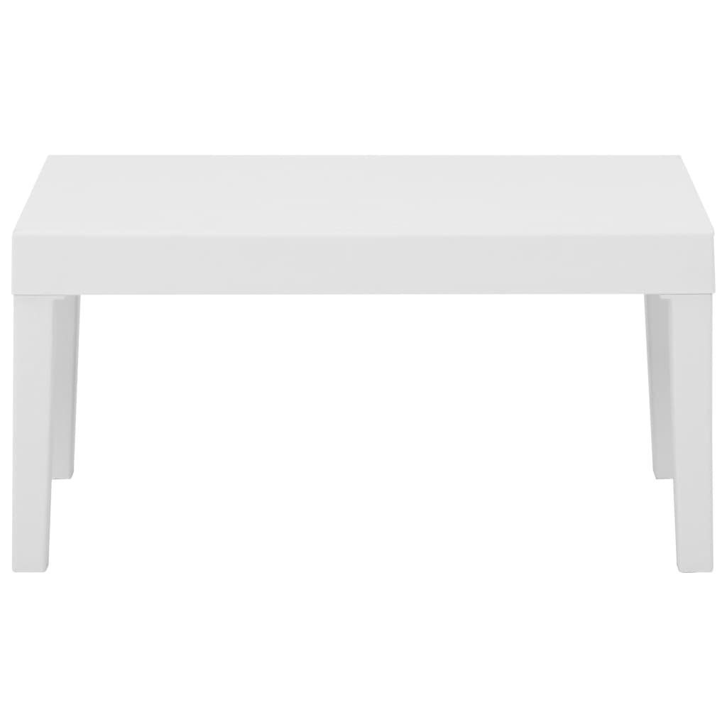 furnicato Gartentisch Lounge-Kunststoff Weiß (1-St)