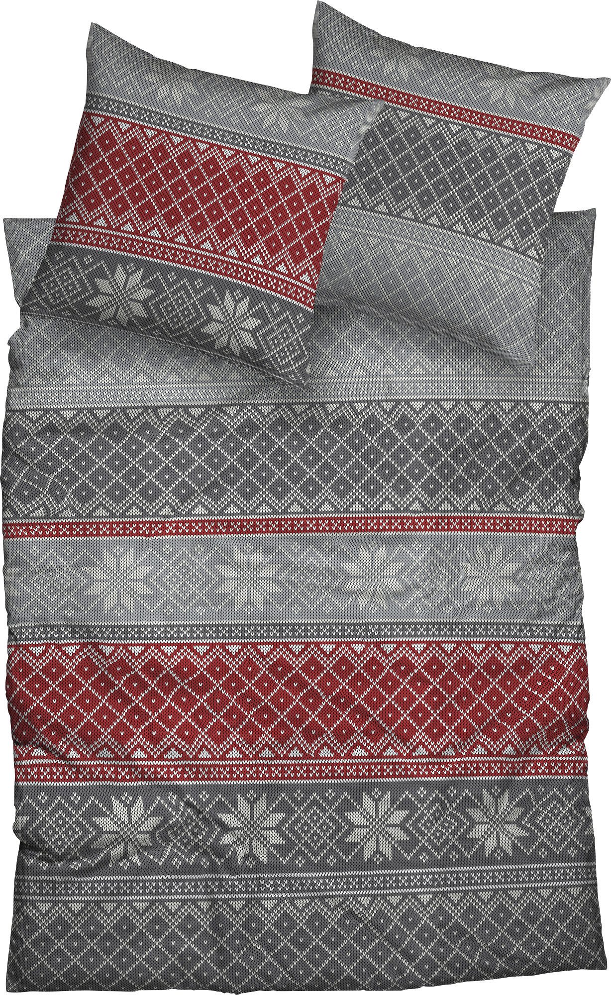 CASATEX Bettwäsche Bettwäsche "Moldau", Biber, Karo günstig online kaufen