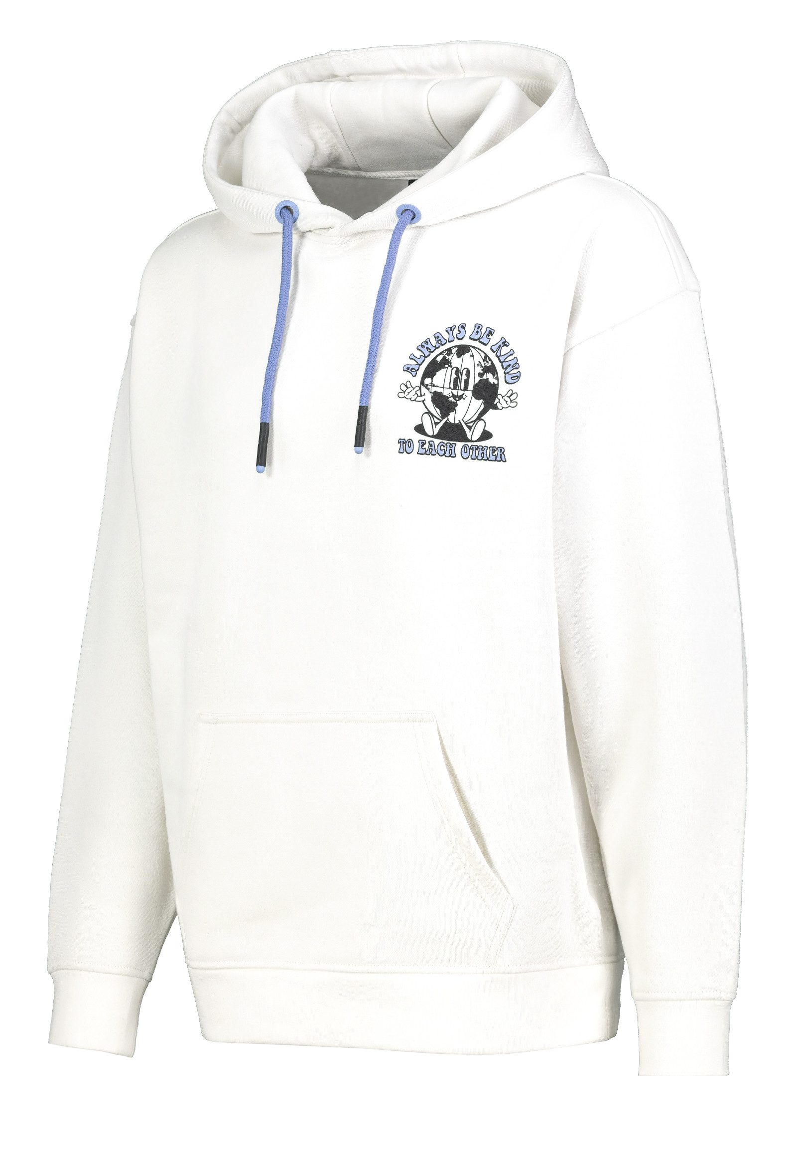 SUBLEVEL Hoodie Sweathoodie Cartoonprint Sweater, Kapuzensweatshirt mit Kängurutasche, mit Kapuze