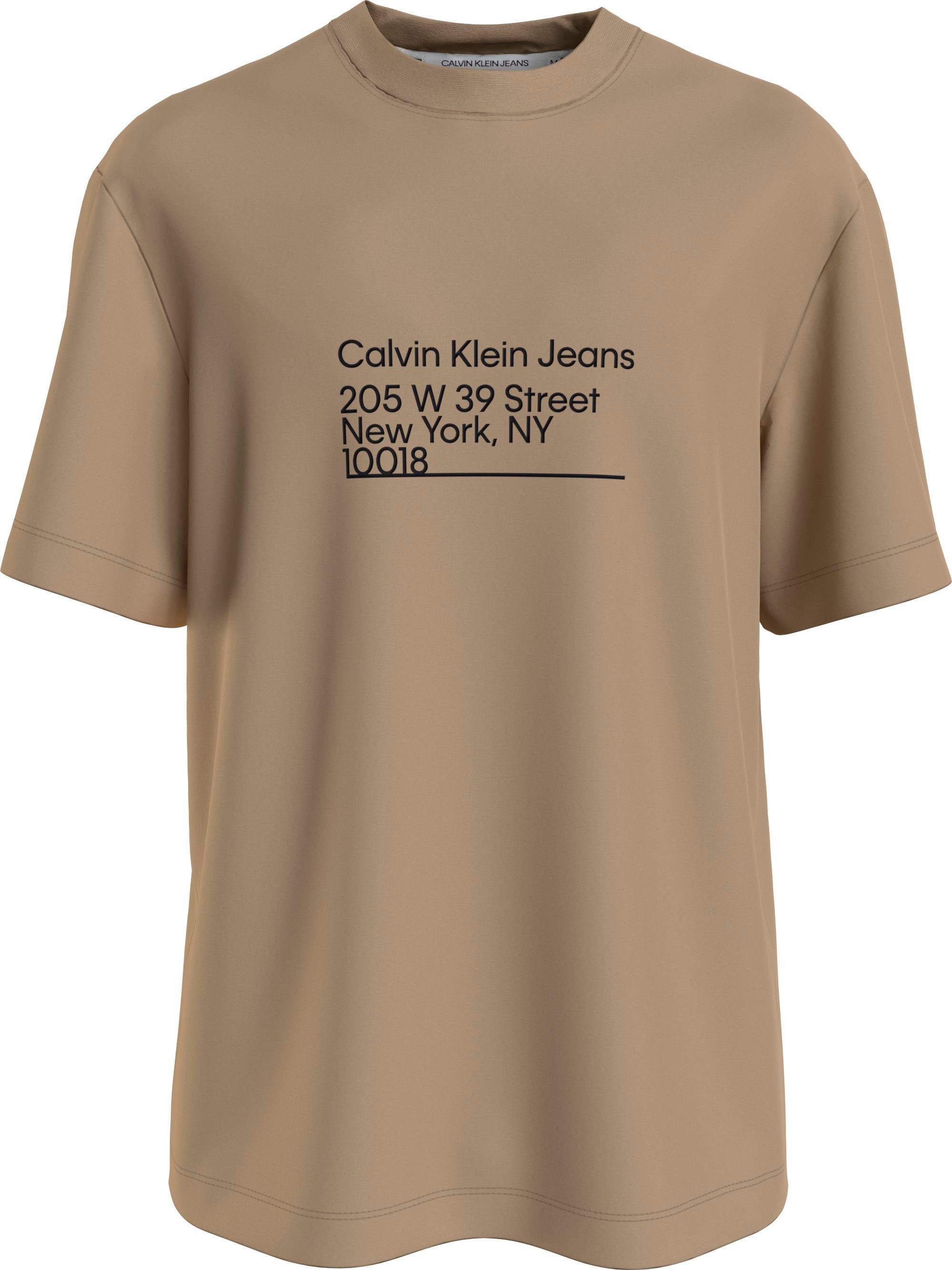 Calvin Klein Jeans beige T-Shirt Rundhalsausschnitt mit