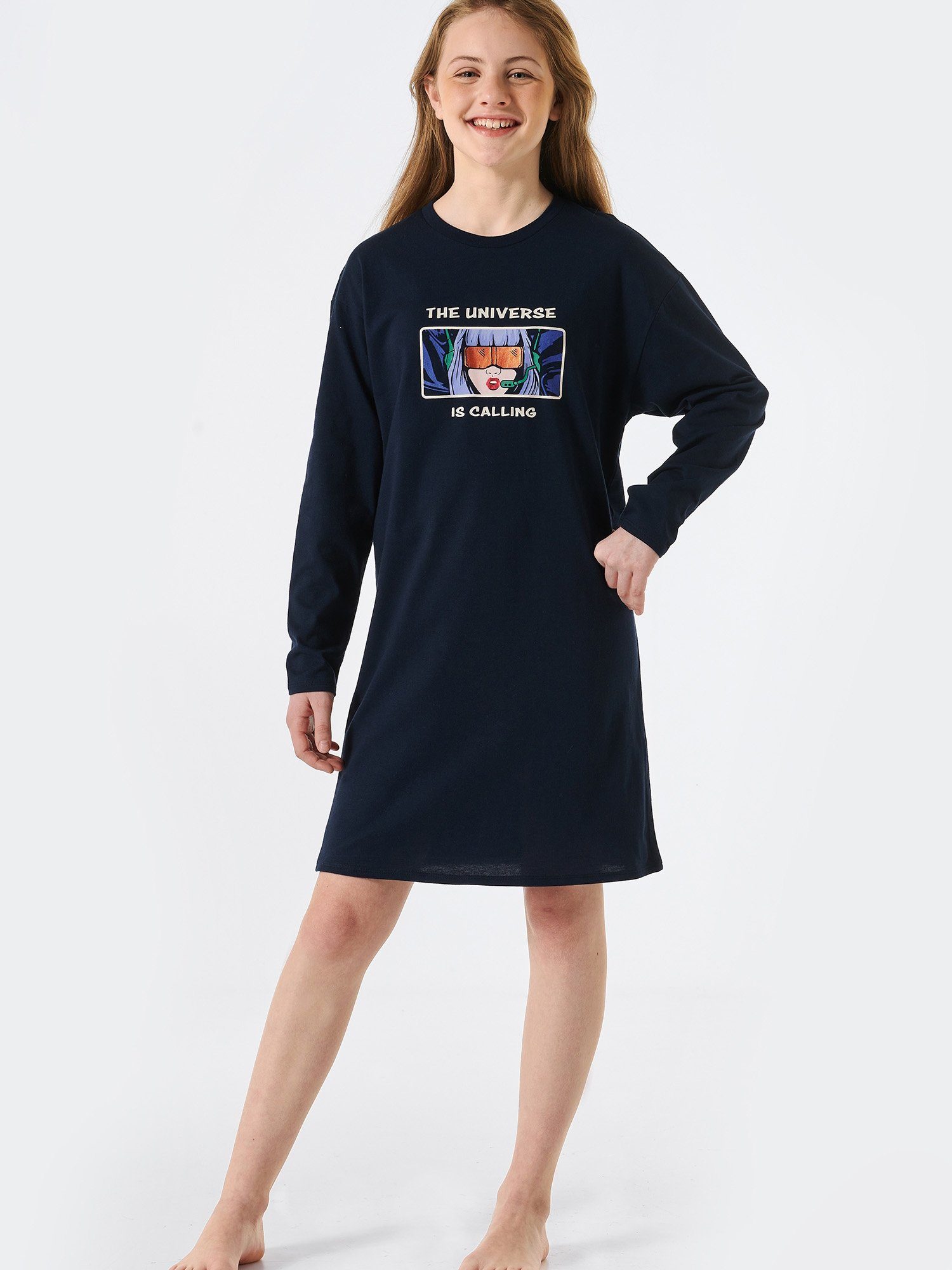 Schiesser Nachthemd Teens Nightwear Nacht-hemd schlafmode sleepwear,  Nachhaltig dank Organic Cotton
