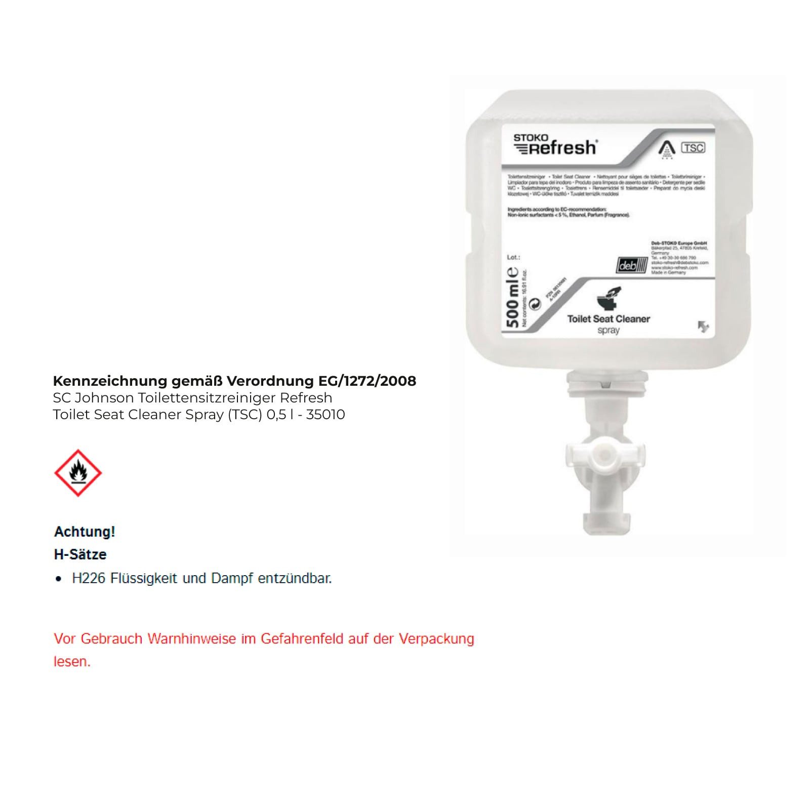 SC Johnson Professional Fensterreiniger SC Johnson Toilettensitzreiniger Refresh Toilet Seat Cleaner Spray (TS