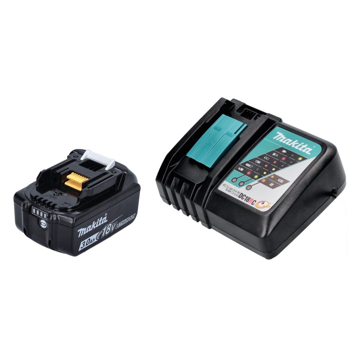 Makita Power Source Kit 18 V (191A24-4) mit 1x BL 1830 B Akku 3,0 Ah Akkupacks – Bild 2 von 5