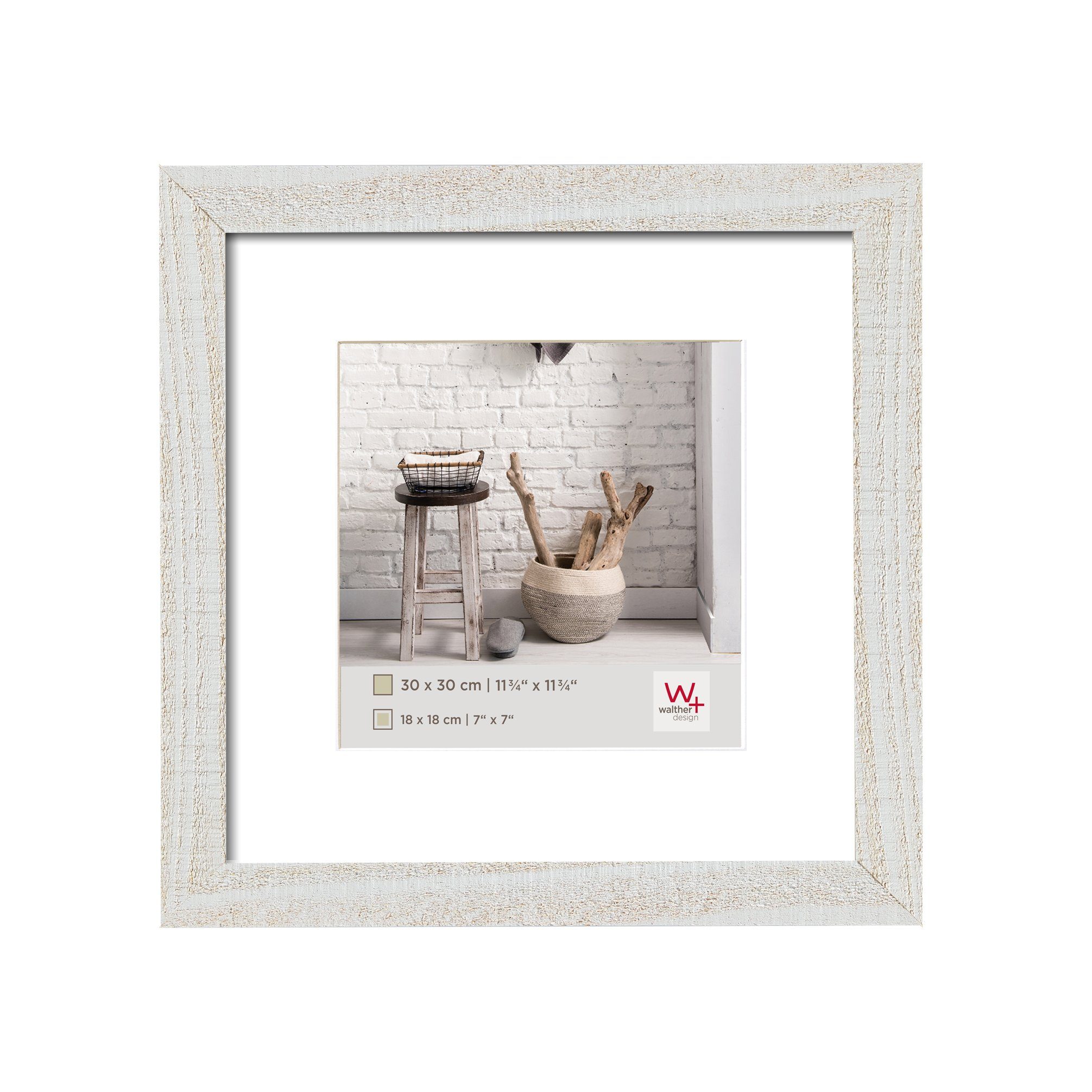 Walther Design Bilderrahmen Holzrahmen Home - quadratische Formate (20x20, 30x30 und 40x40 cm)
