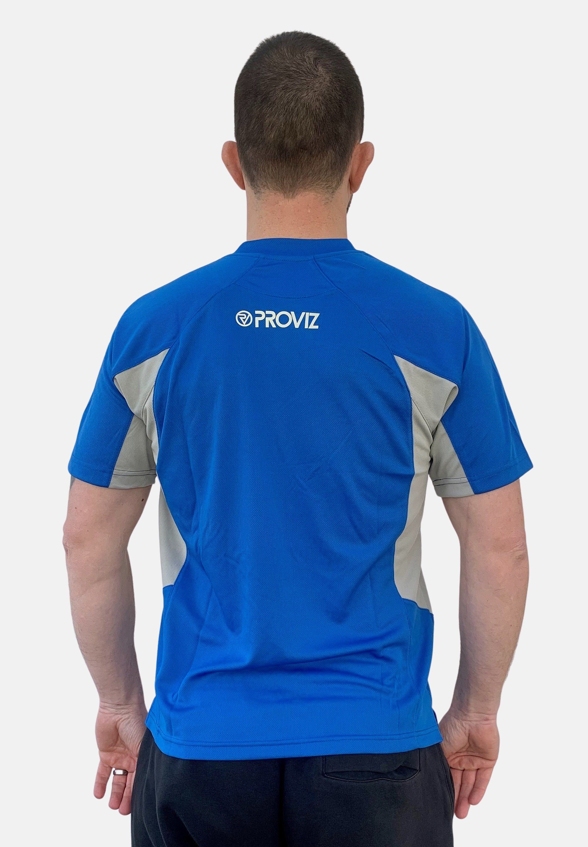 Laufshirt blue reflektierend Ultraleicht, feuchtigkeitsabsorbierend, ProViz Klassisch